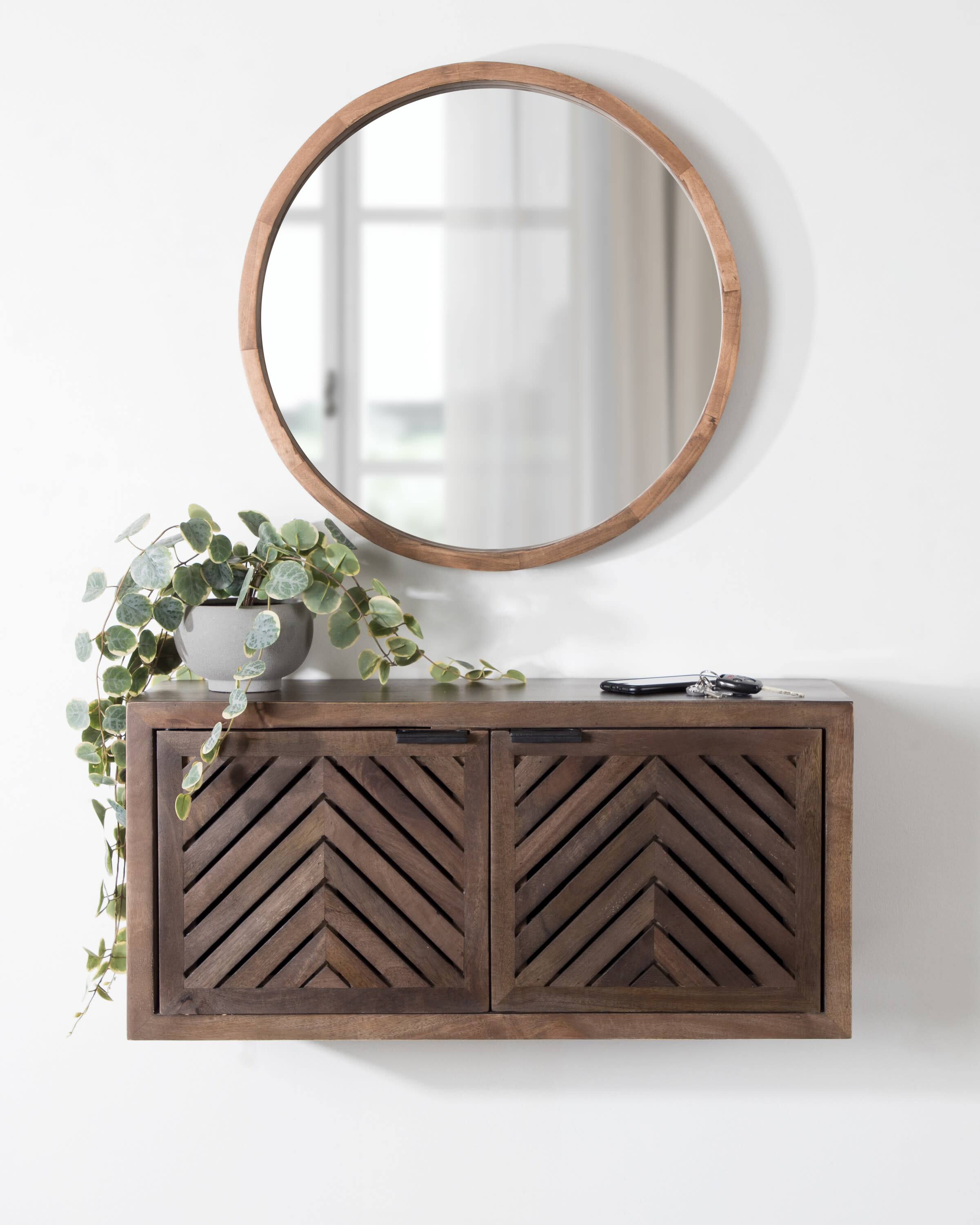 Kate and Laurel Mezzeta Decorative Wood Wall Cabinet