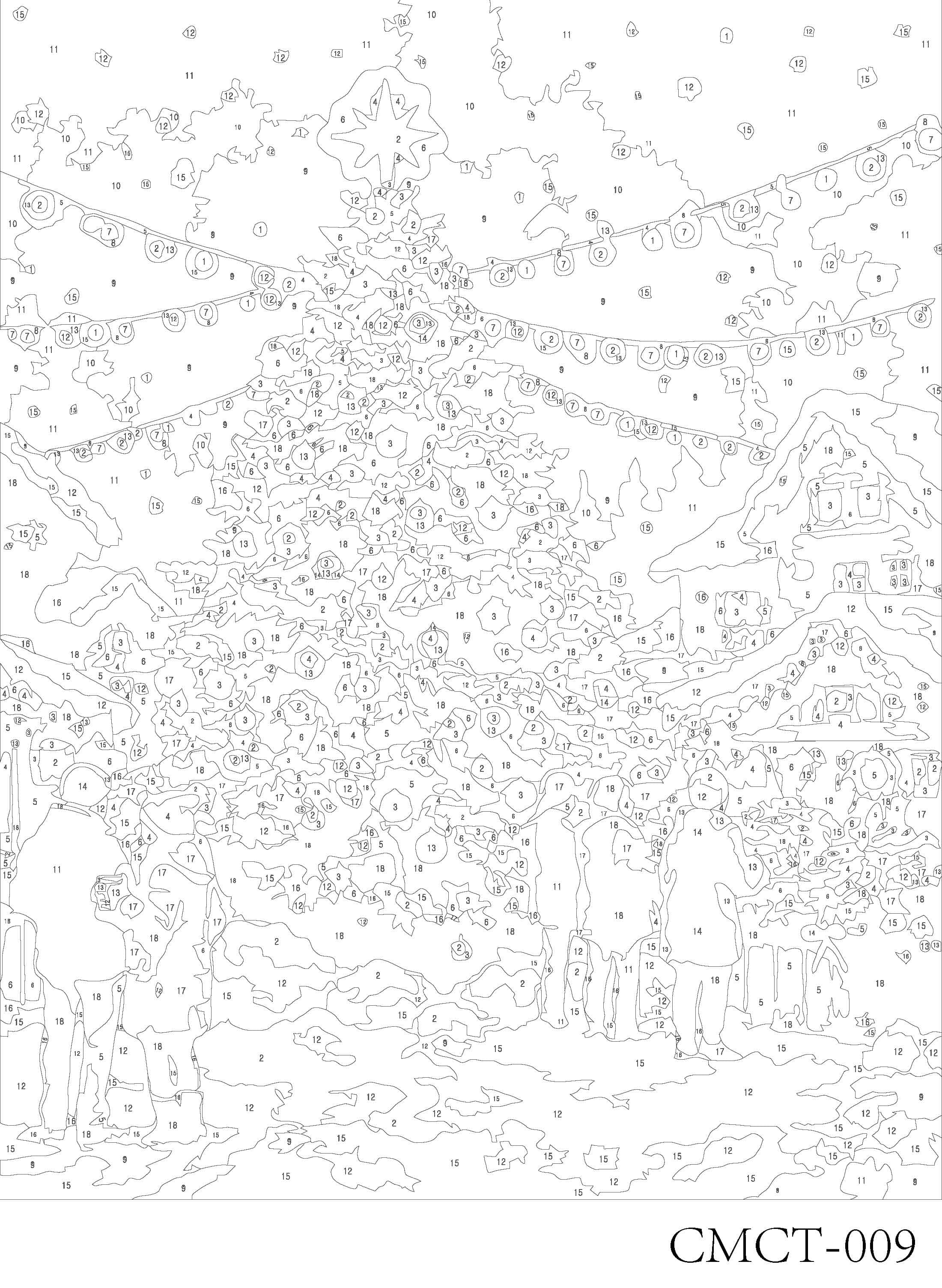 11" x 14" Christmas Market Paint-by-Number Kit by Artist's Loft®