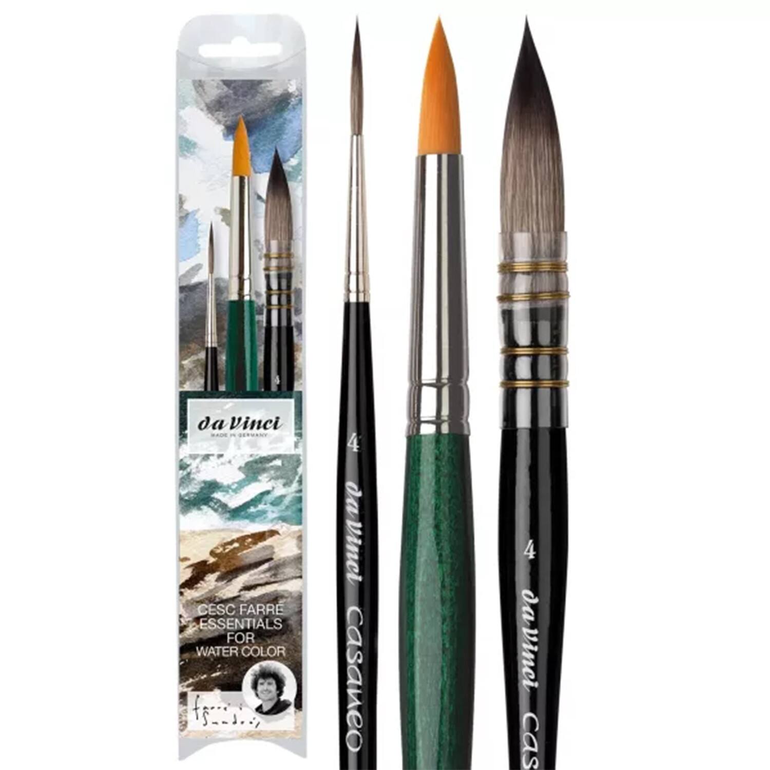 da Vinci Cesc Farré Artist Signature 3 Piece Synthetic Brush Set