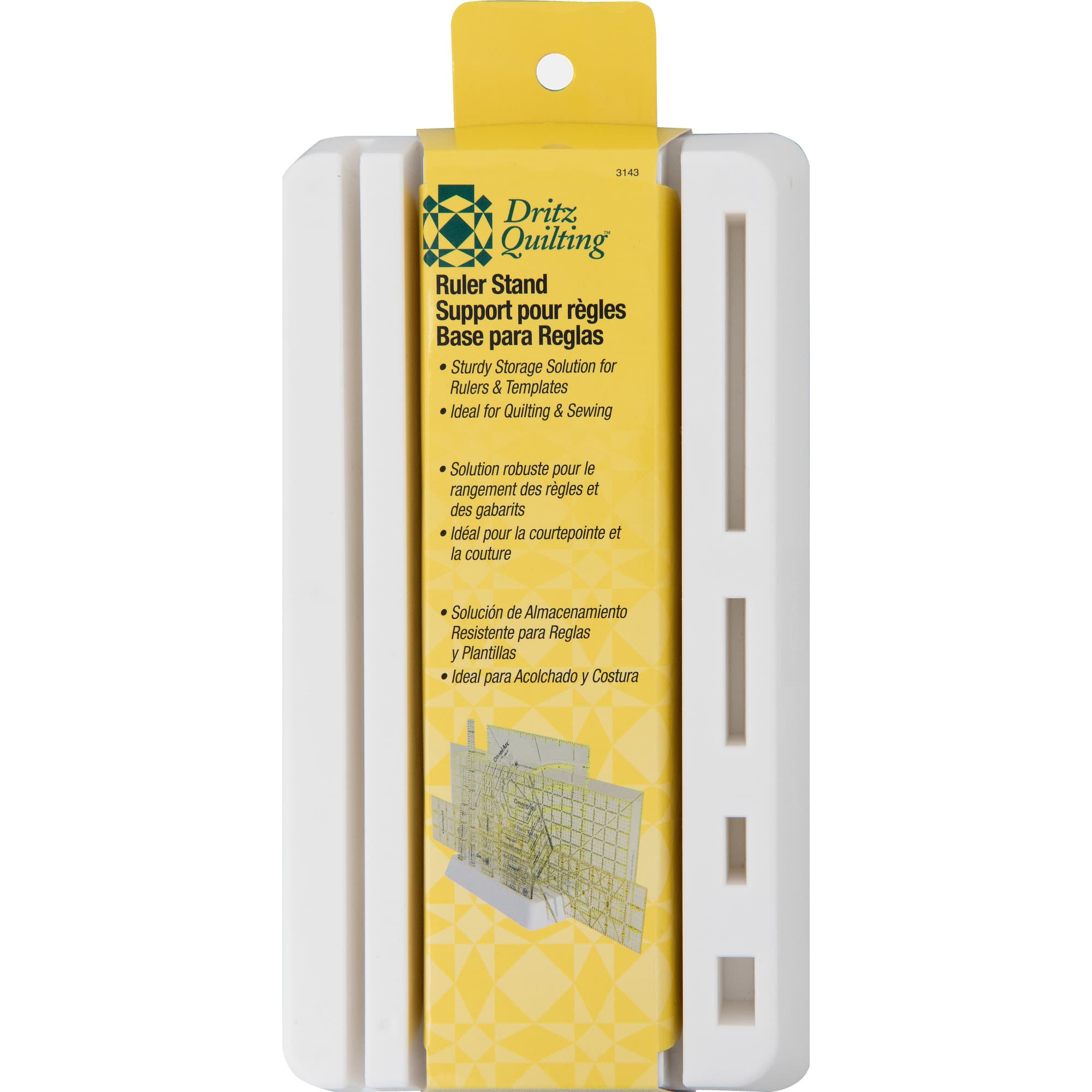 Dritz® White Plastic Ruler & Template Stand