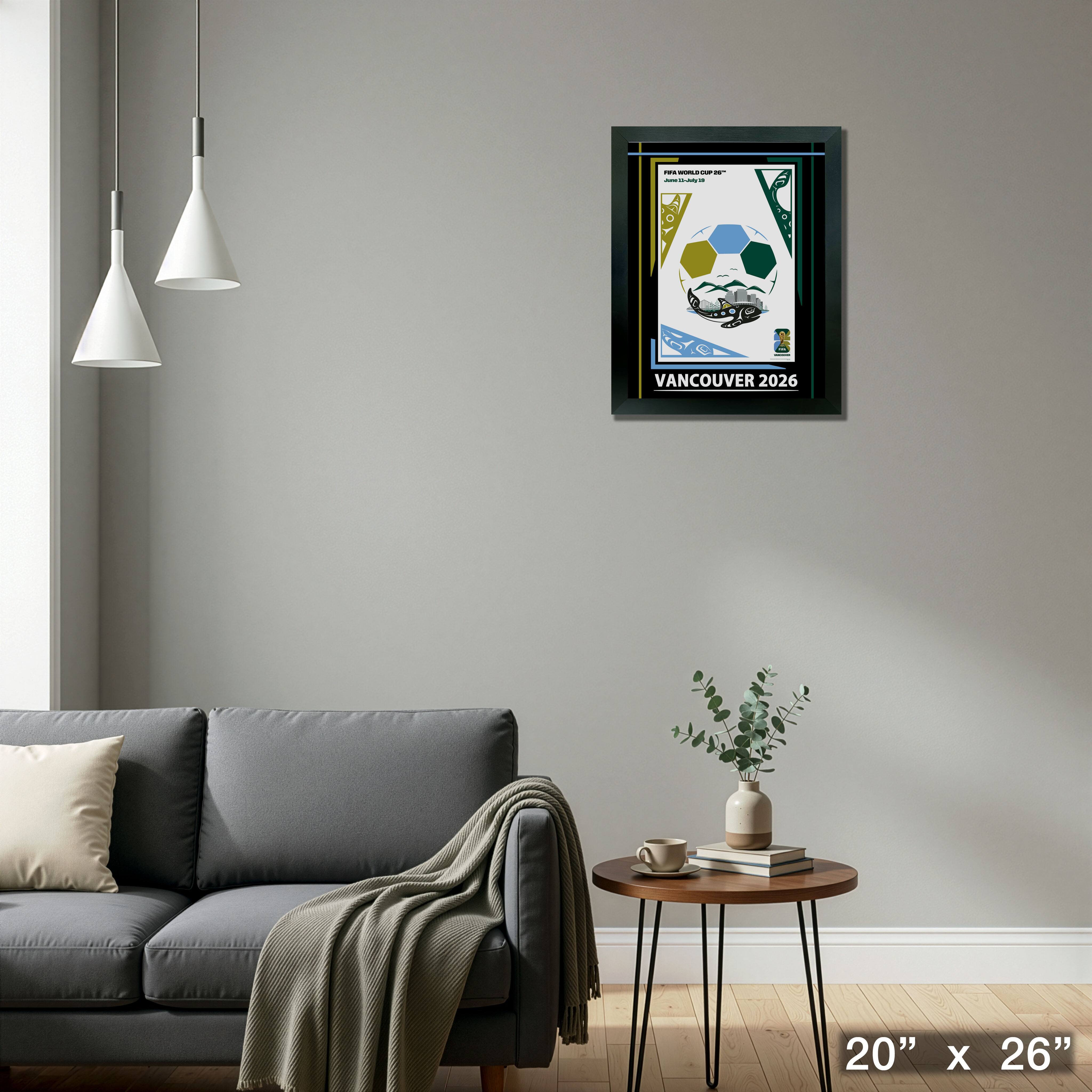 Vancouver 2026 FIFA World Cup Poster PhotoGlass Framed 20" x 26"