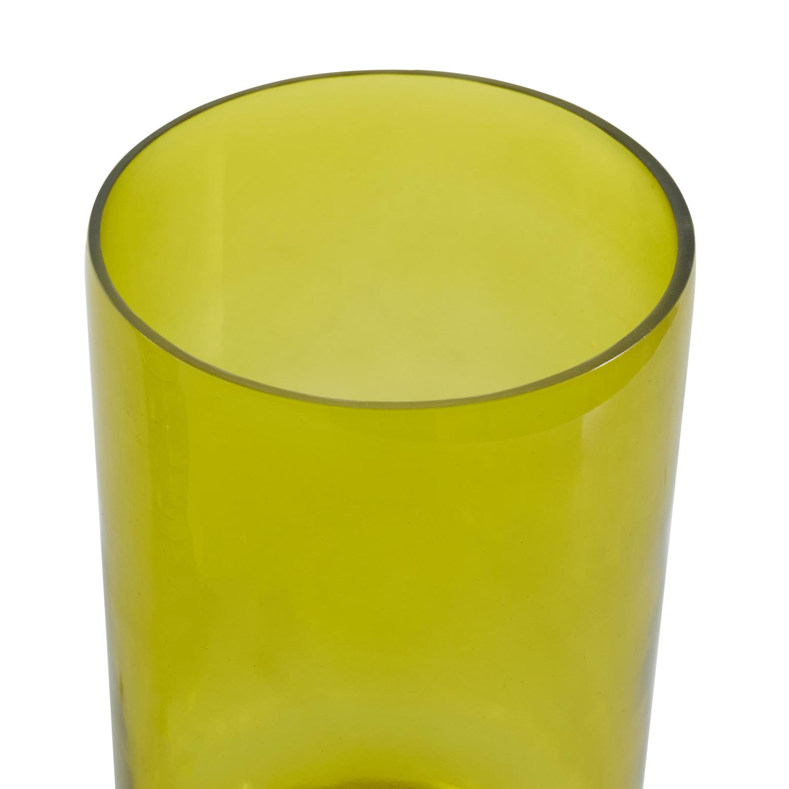 Green Modern Round Glass Vase Set