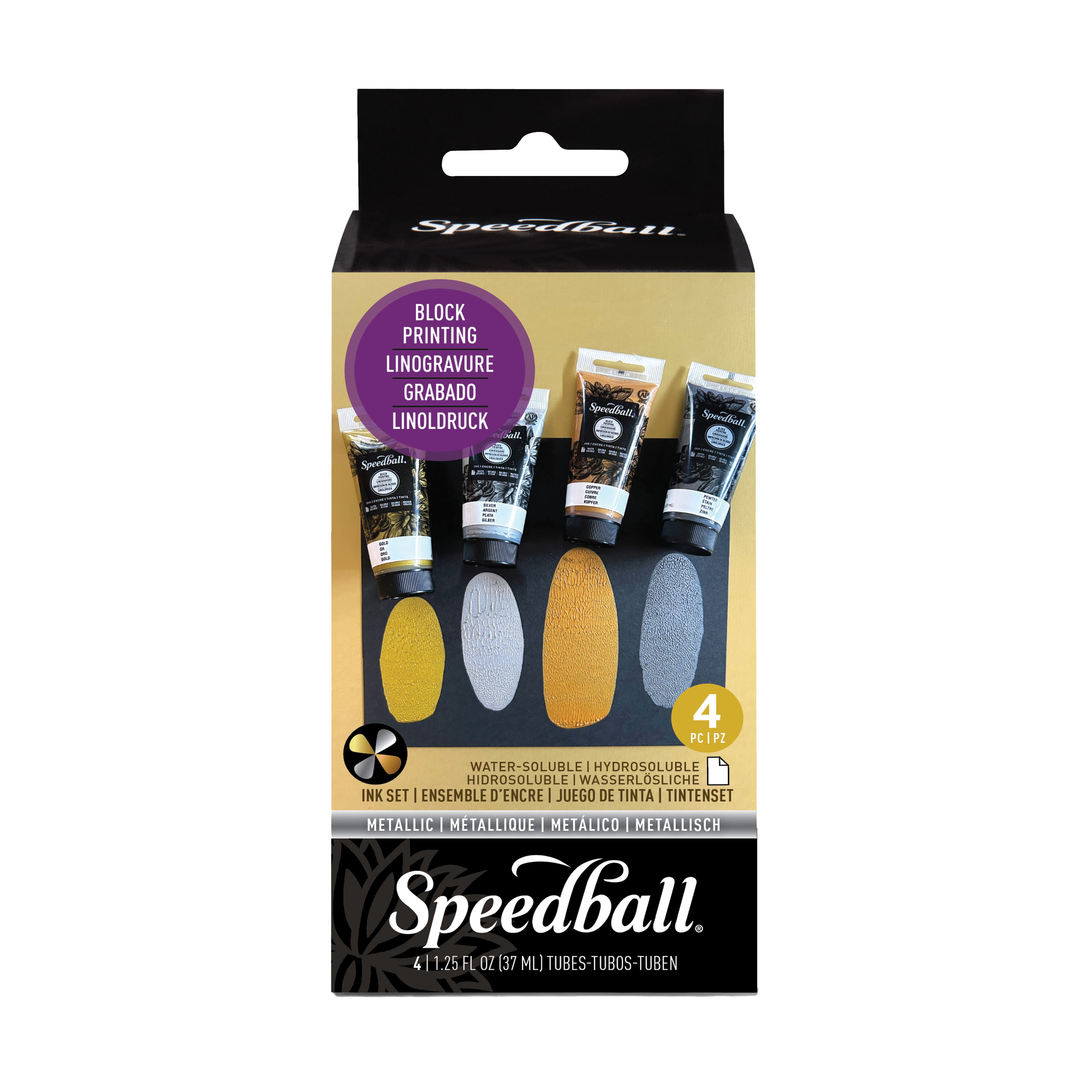 Speedball® Block Printing Metallic Ink Set