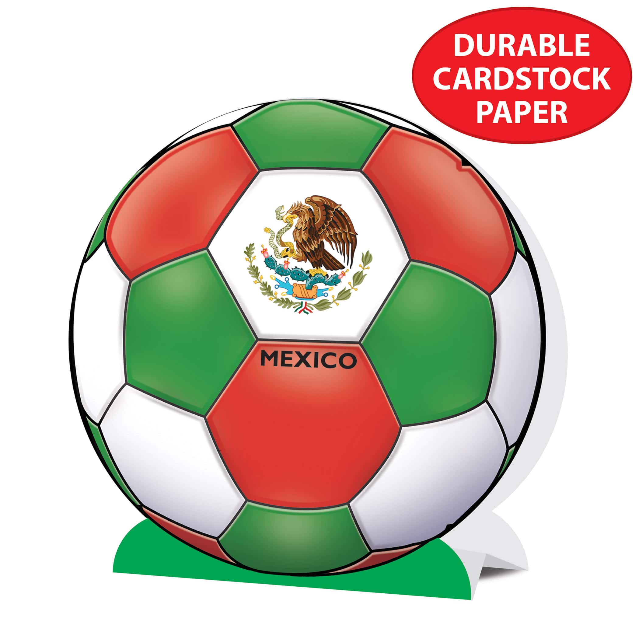 9.25" Mexico 3D Soccer Ball Centerpieces, 2ct.