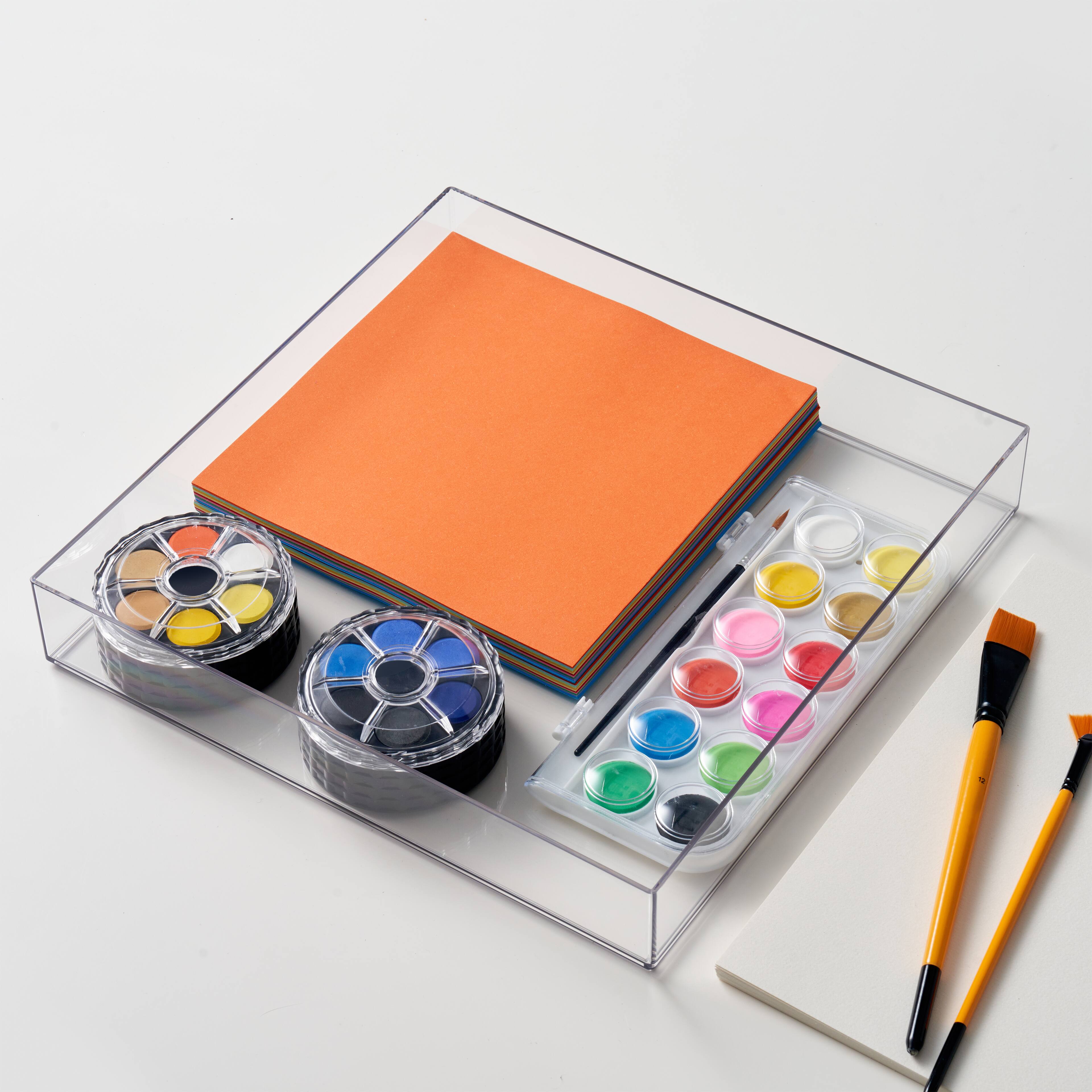 12" x 12" Clear Stackable Storage Tray by Simply Tidy™