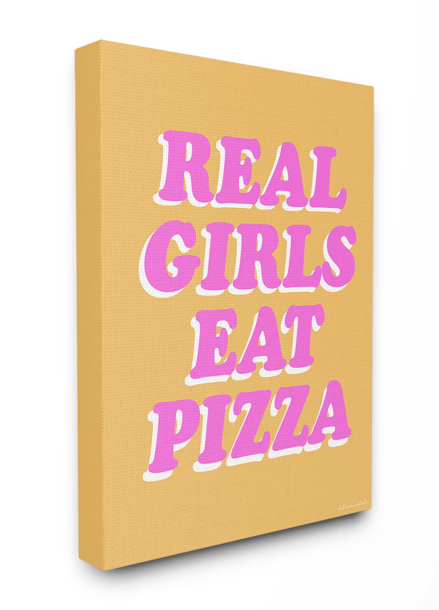 Stupell Industries LulusimonStudio Eat Pizza Canvas Wall Art