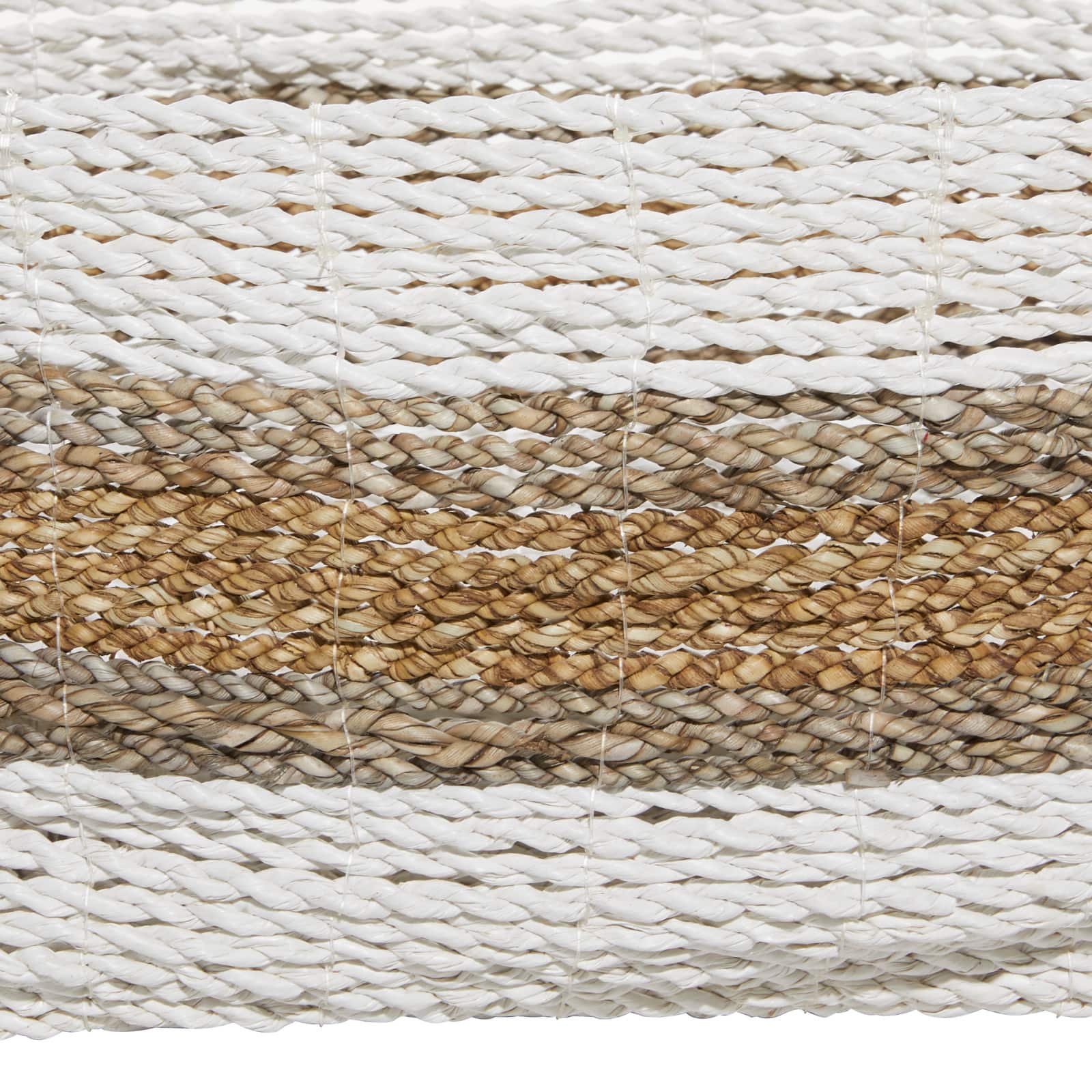 White & Brown Nesting Storage Basket Set