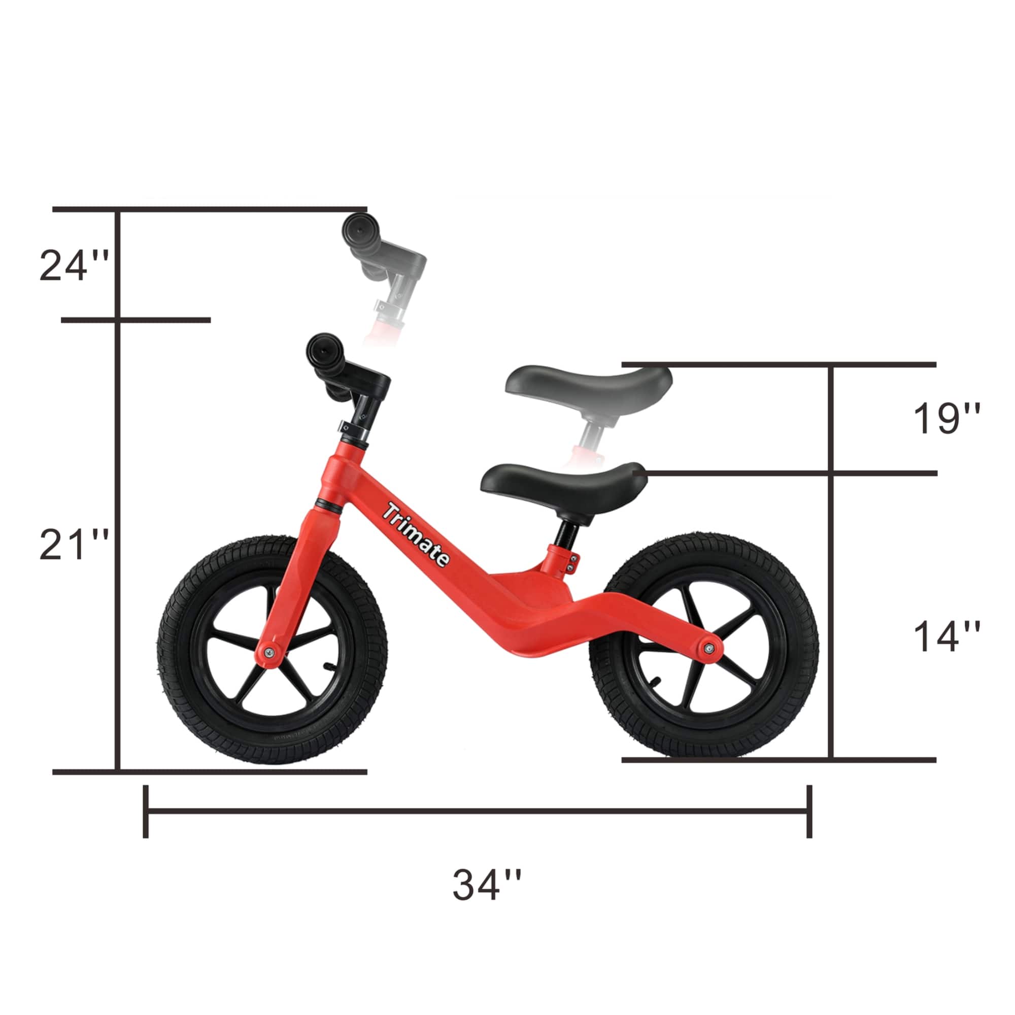 Trimate Red 2 Wheel Balance Bike