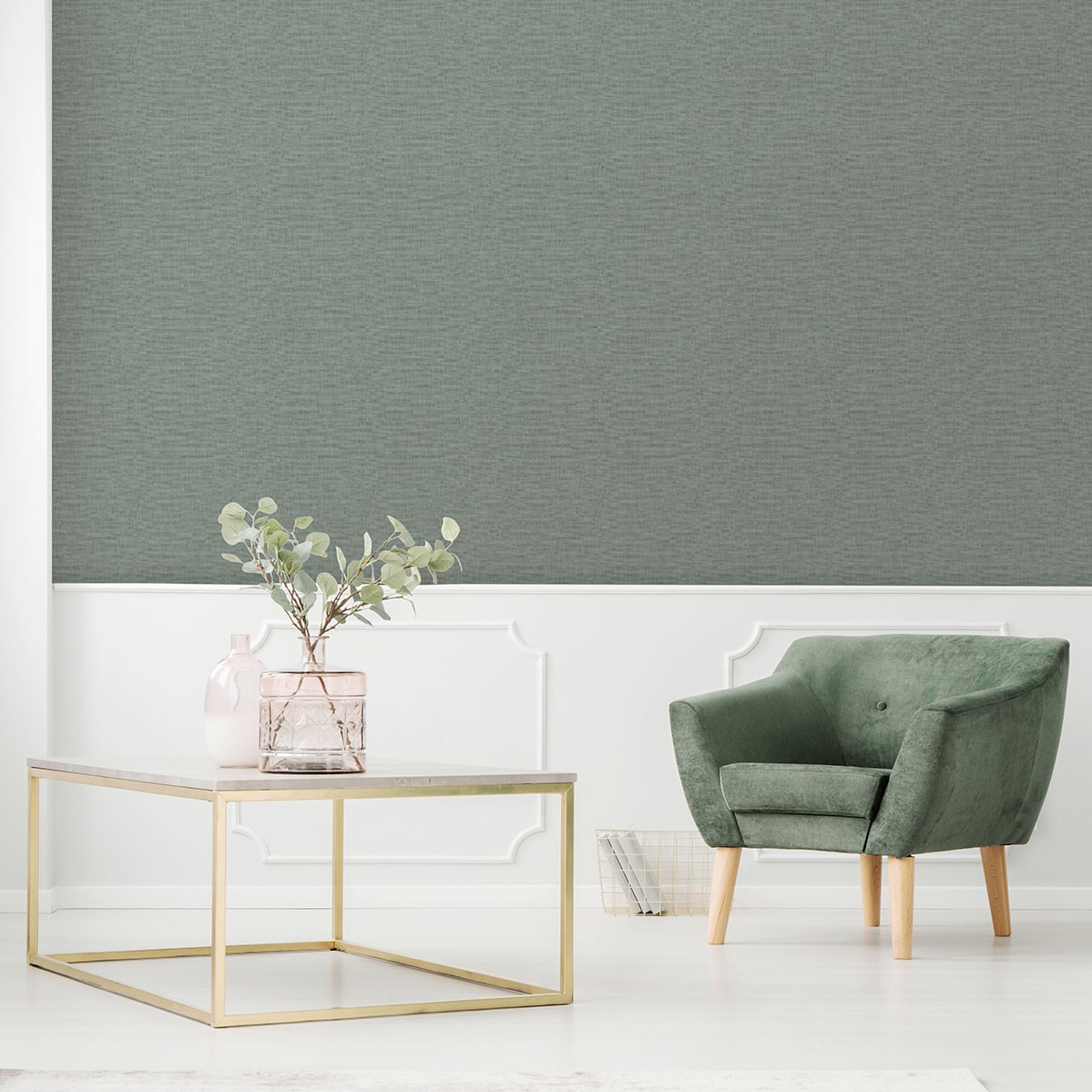 Designs Direct Antibes Linen Weave Texture Wallpaper