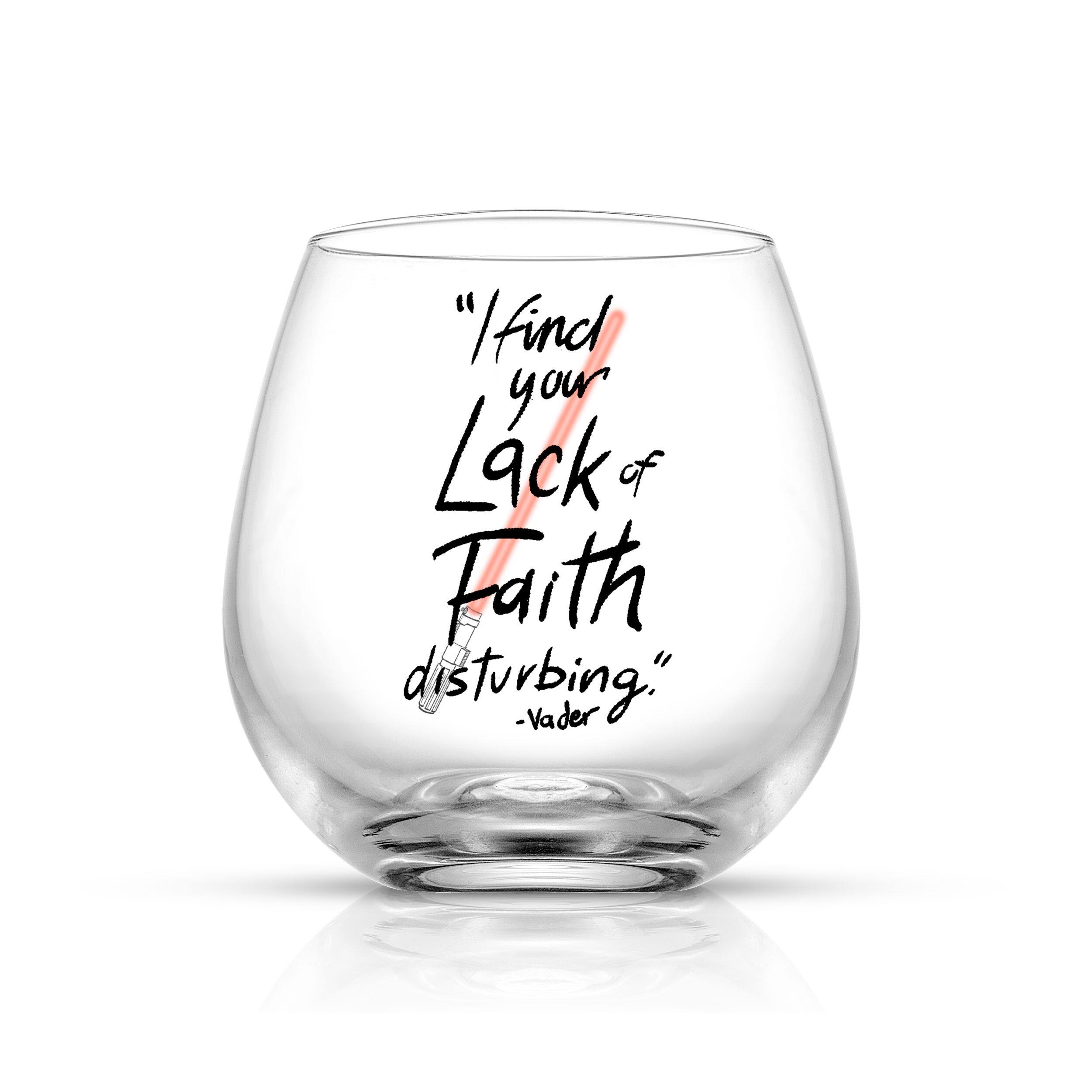 JoyJolt® Star Wars™ 15.oz. New Hope Darth Vader Red Lightsaber Stemless Drinking Glass, 2ct.