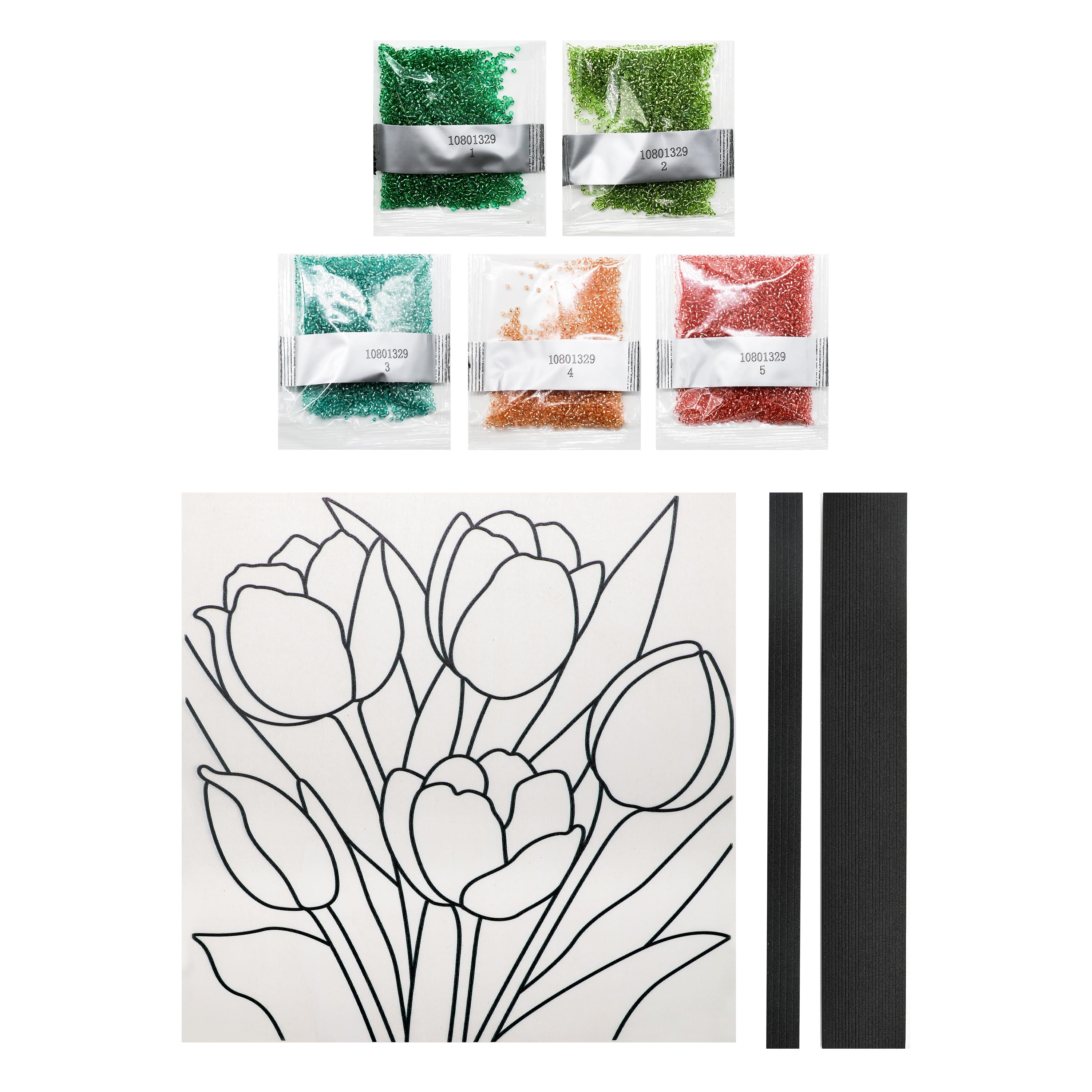 10" x 10" Tulip Bead Art Kit by Make Market