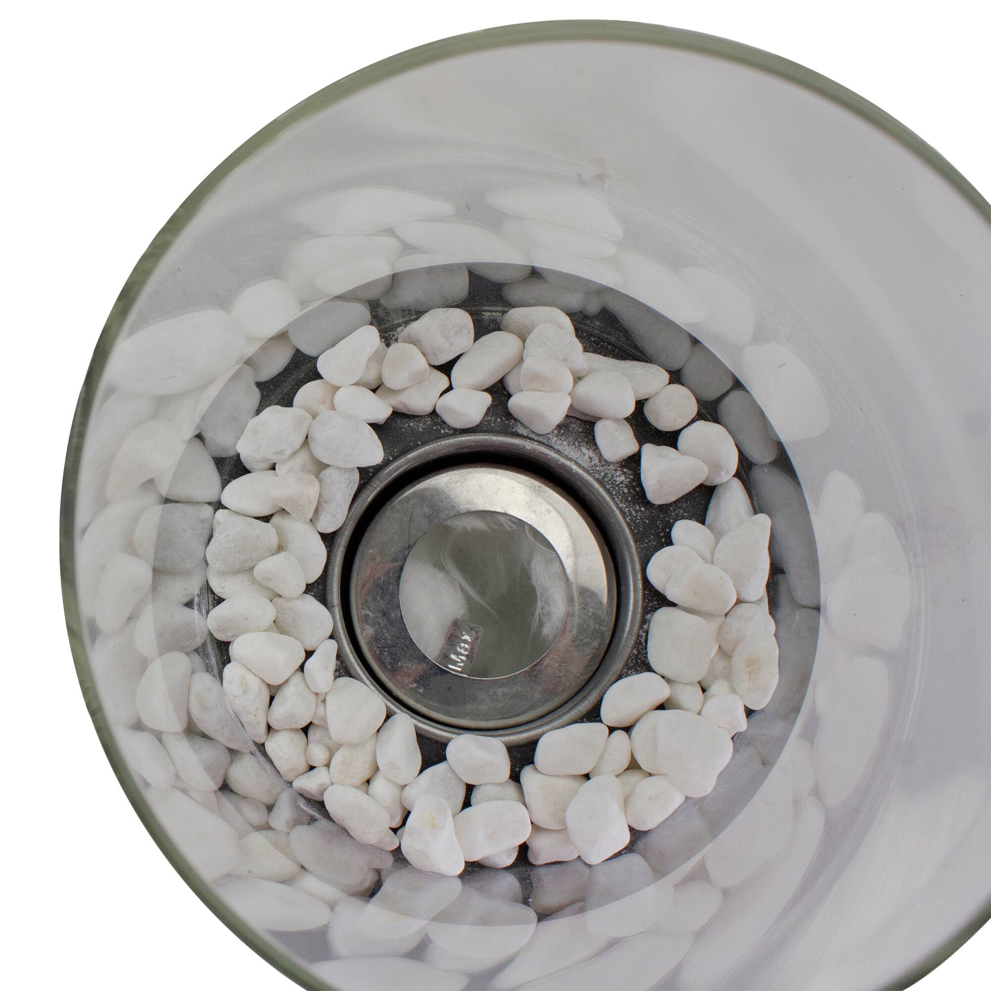 10.5" Bio Ethanol Round Portable Tabletop Fireplace with Black Base