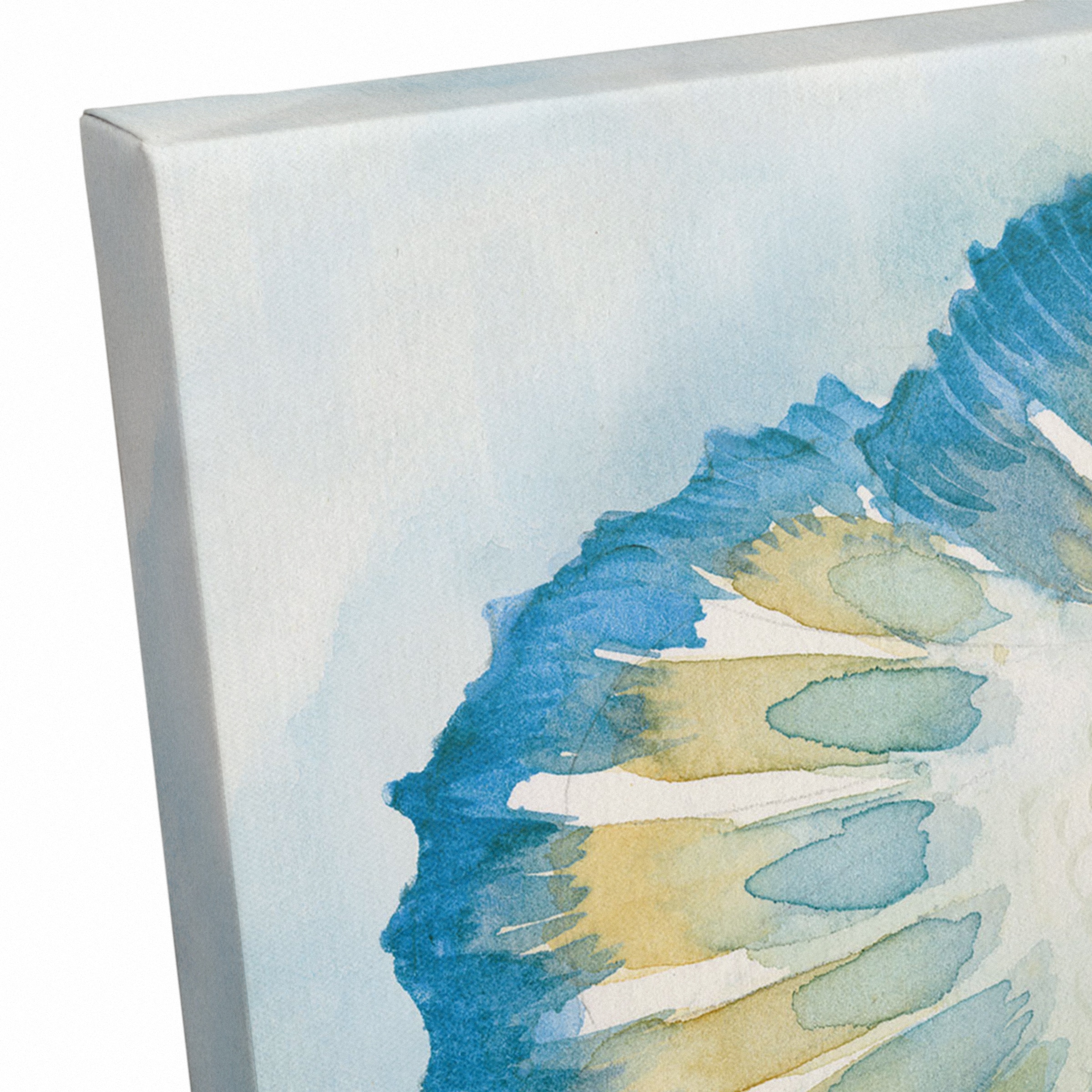 White And Blue Fish 18" x 12' Canvas Wall Art