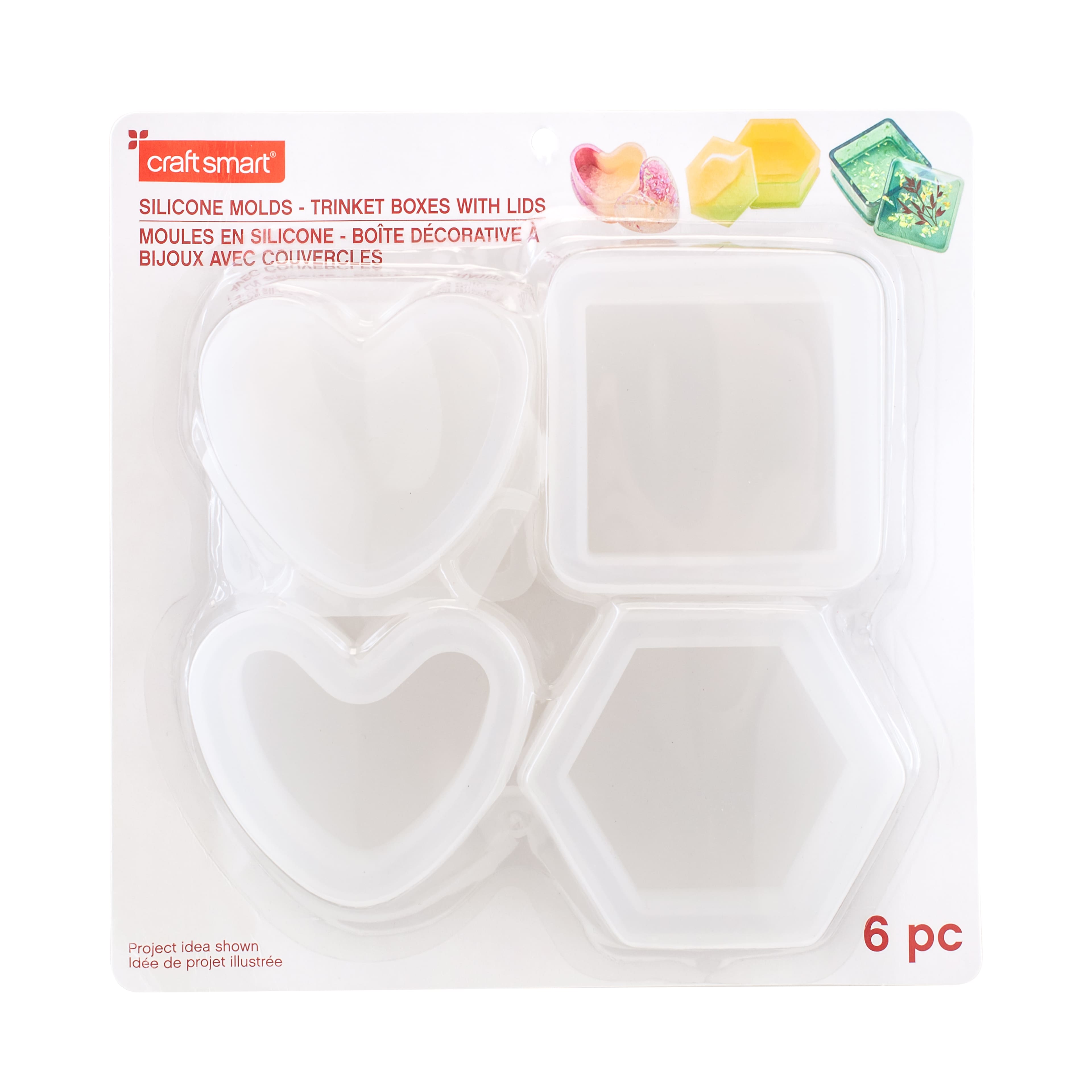 6 Pack: Trinket Box Silicone Mold Set by Craft Smart®