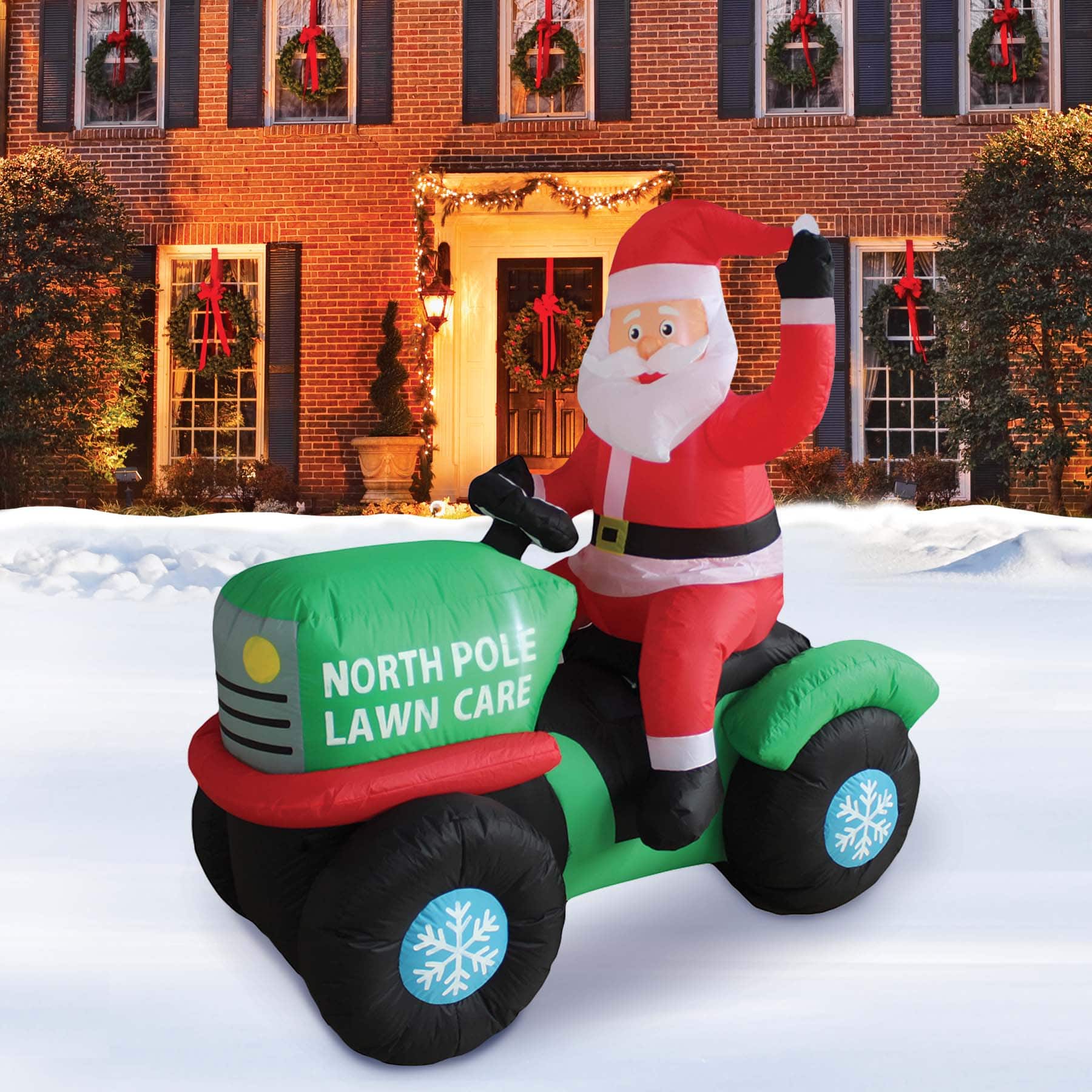 5ft. Inflatable North Pole Lawn Care Santa