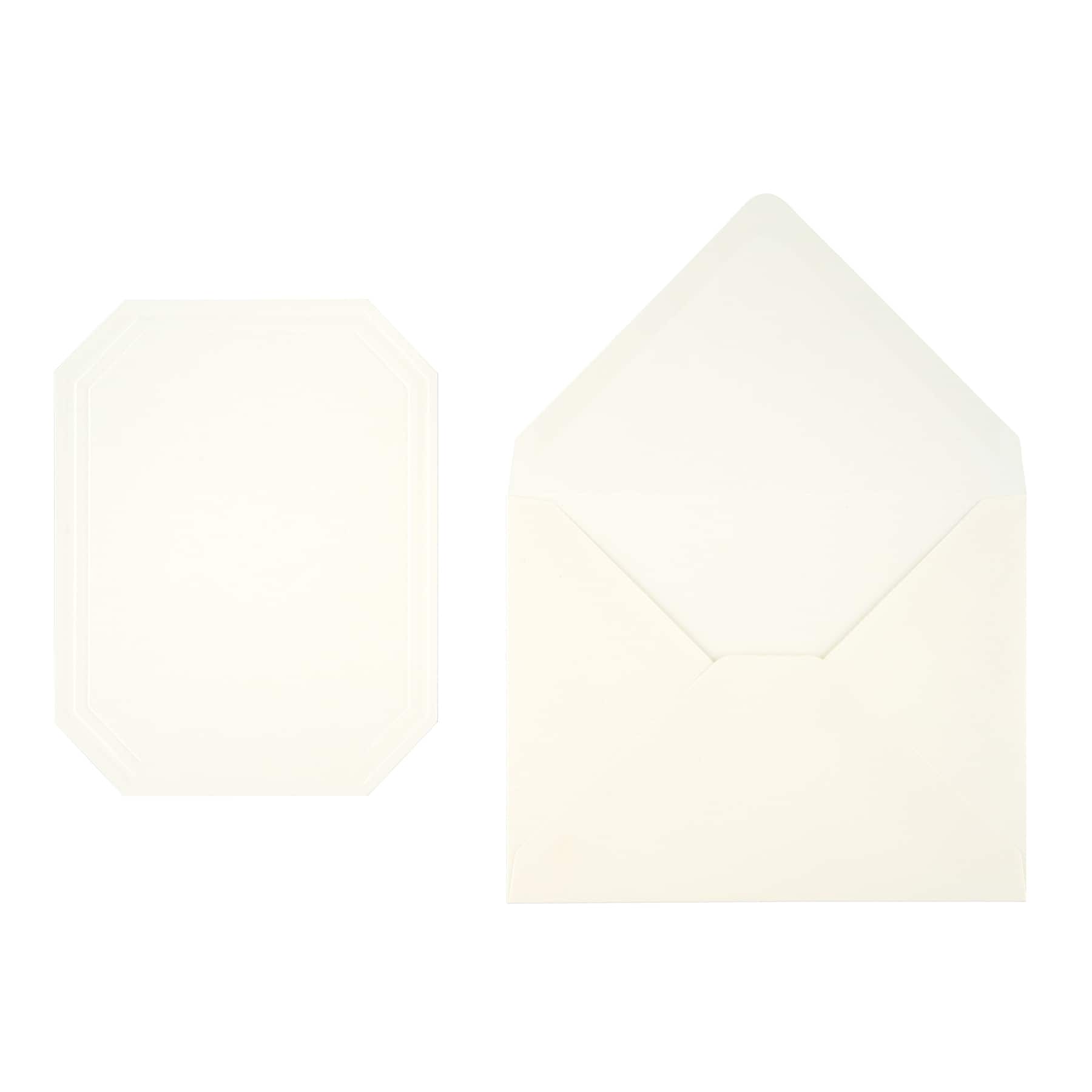 4.25" x 5.5" Embossed Frame Card & Envelope Sets, 10ct. by Recollections™