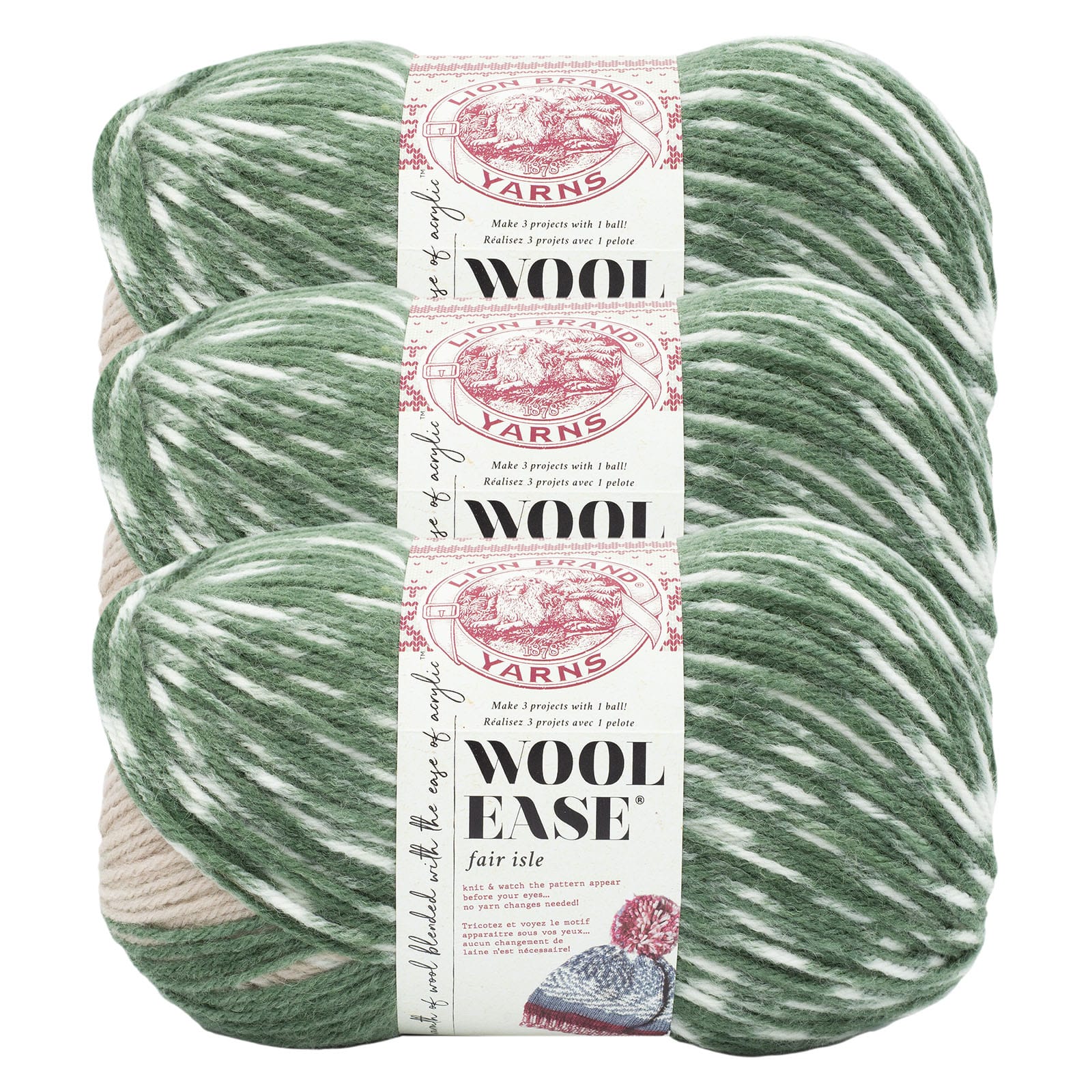 3 Pack Lion Brand® Wool Ease® Fair Isle Yarn