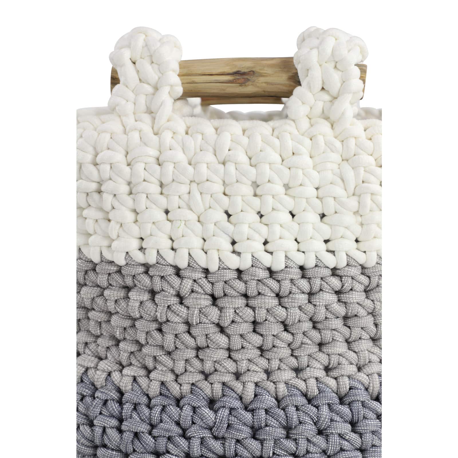Gray Polyester Country Storage Basket Set
