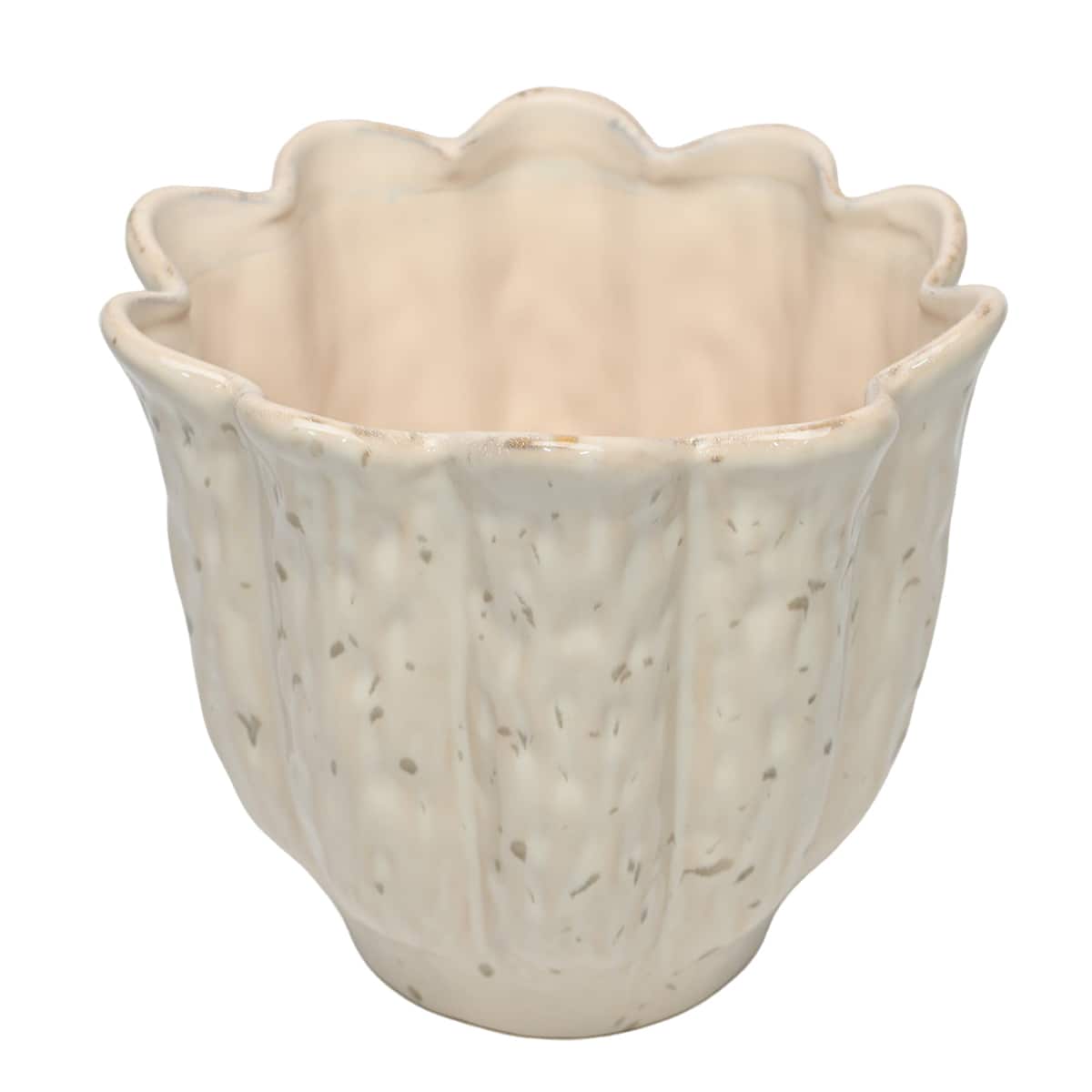 8.75" Cream Ceramic Pot by Ashland®