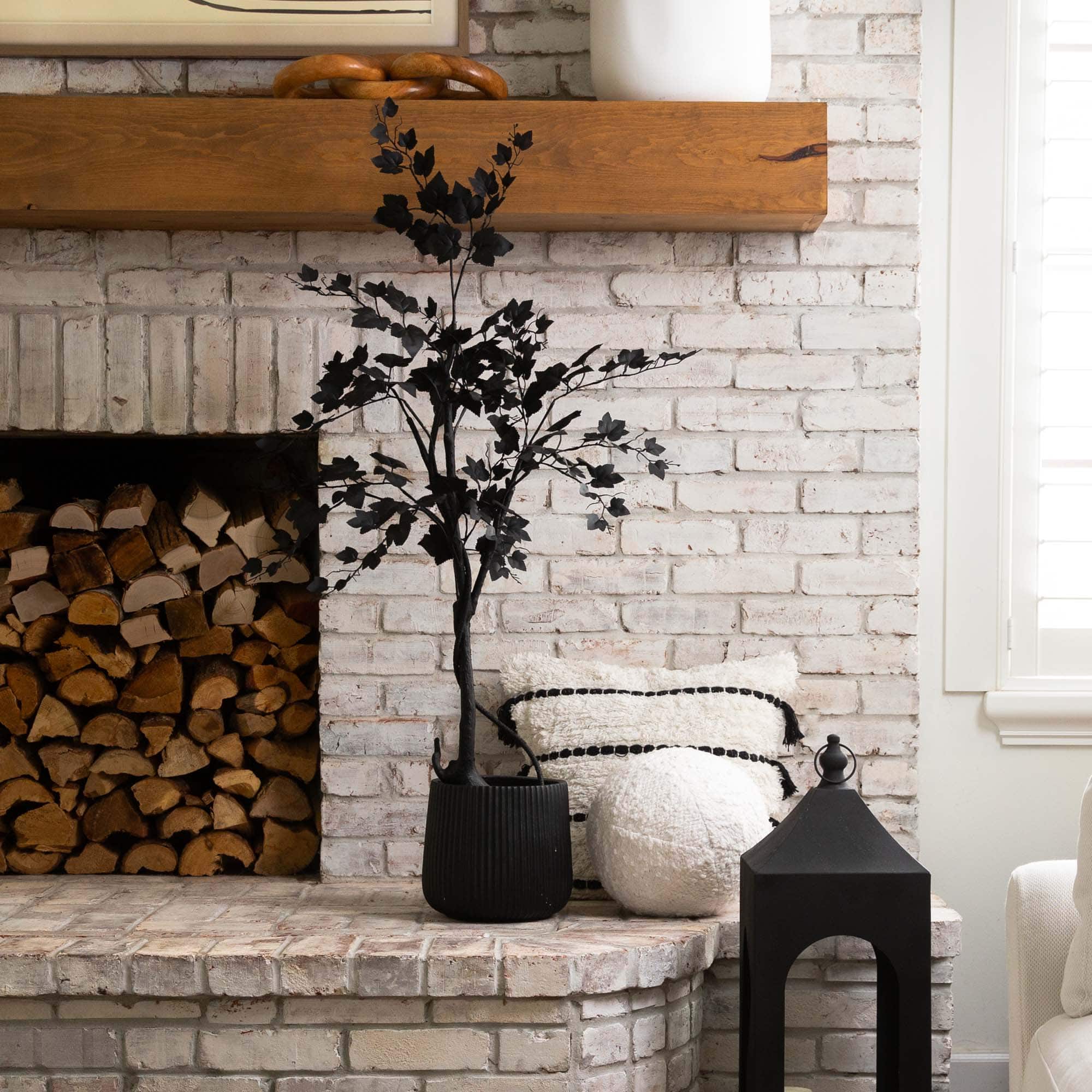 4ft. Halloween Black Maple Artificial Potted Tree