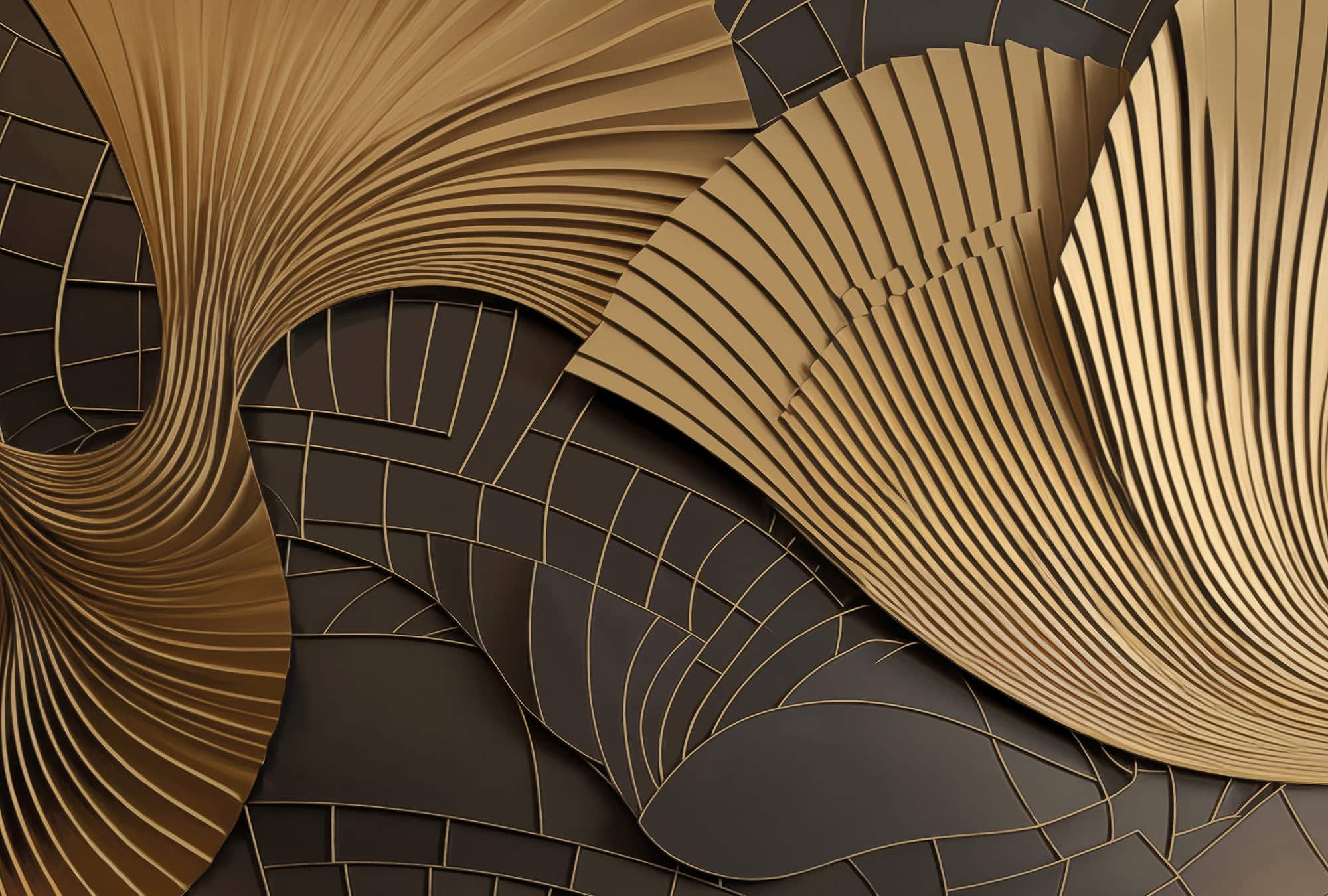 Designs Direct Luness Gold Wall Mural