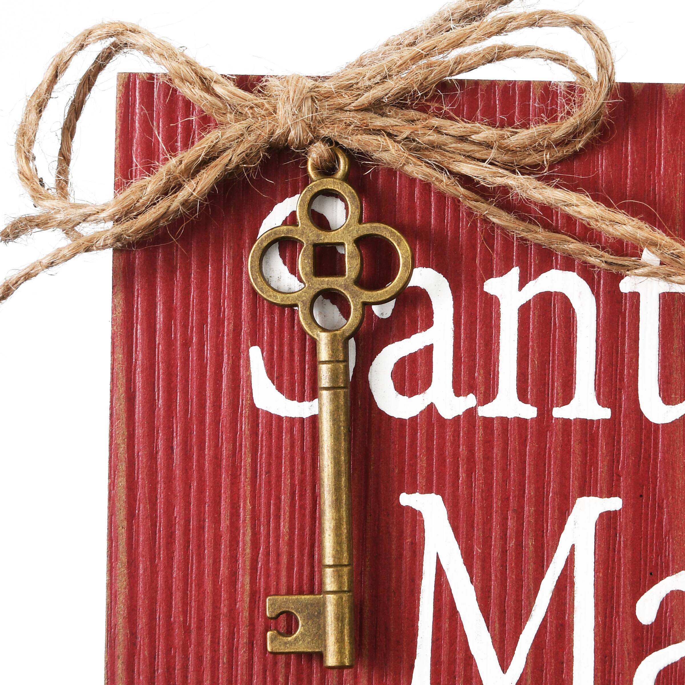 10" Santa’s Key Door Sign