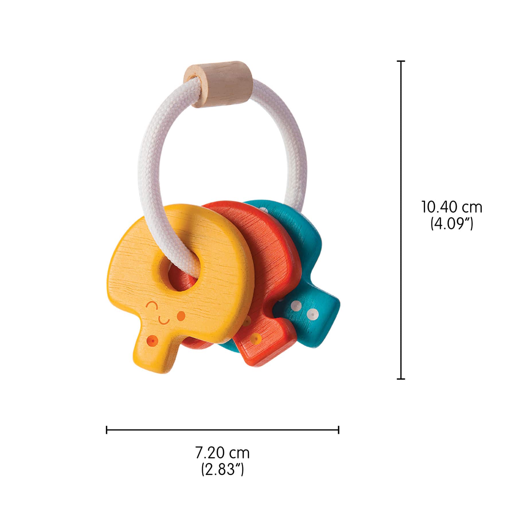 PlanToys Wooden Baby Key Rattle & Teether
