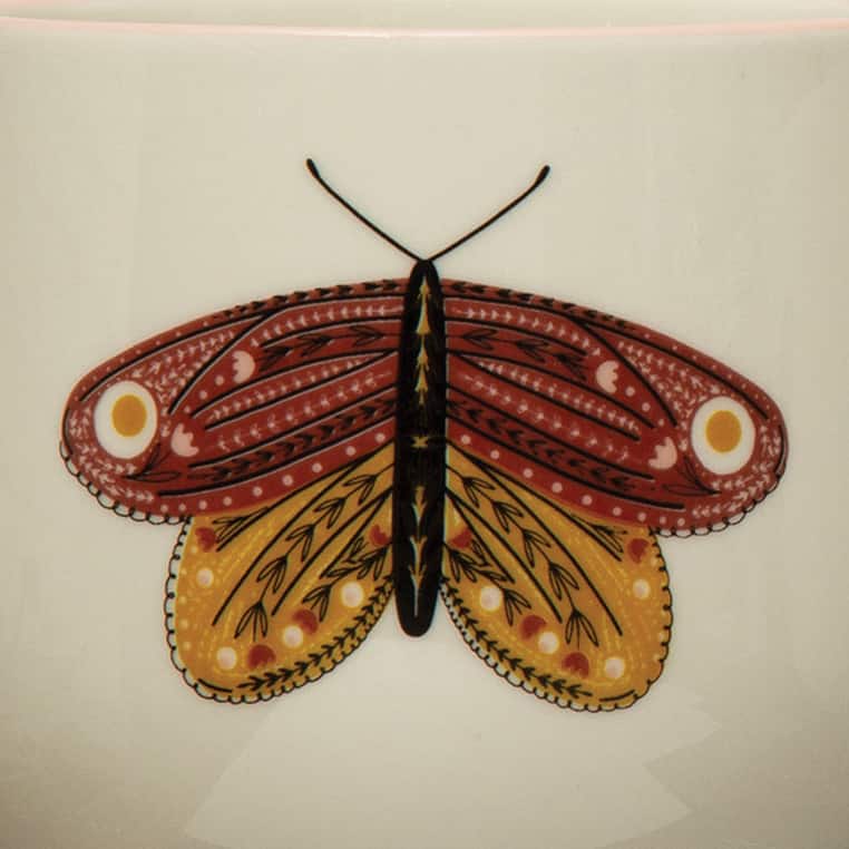 Hello Honey® 12oz. Stoneware Mugs with Painted Winged Insects Set