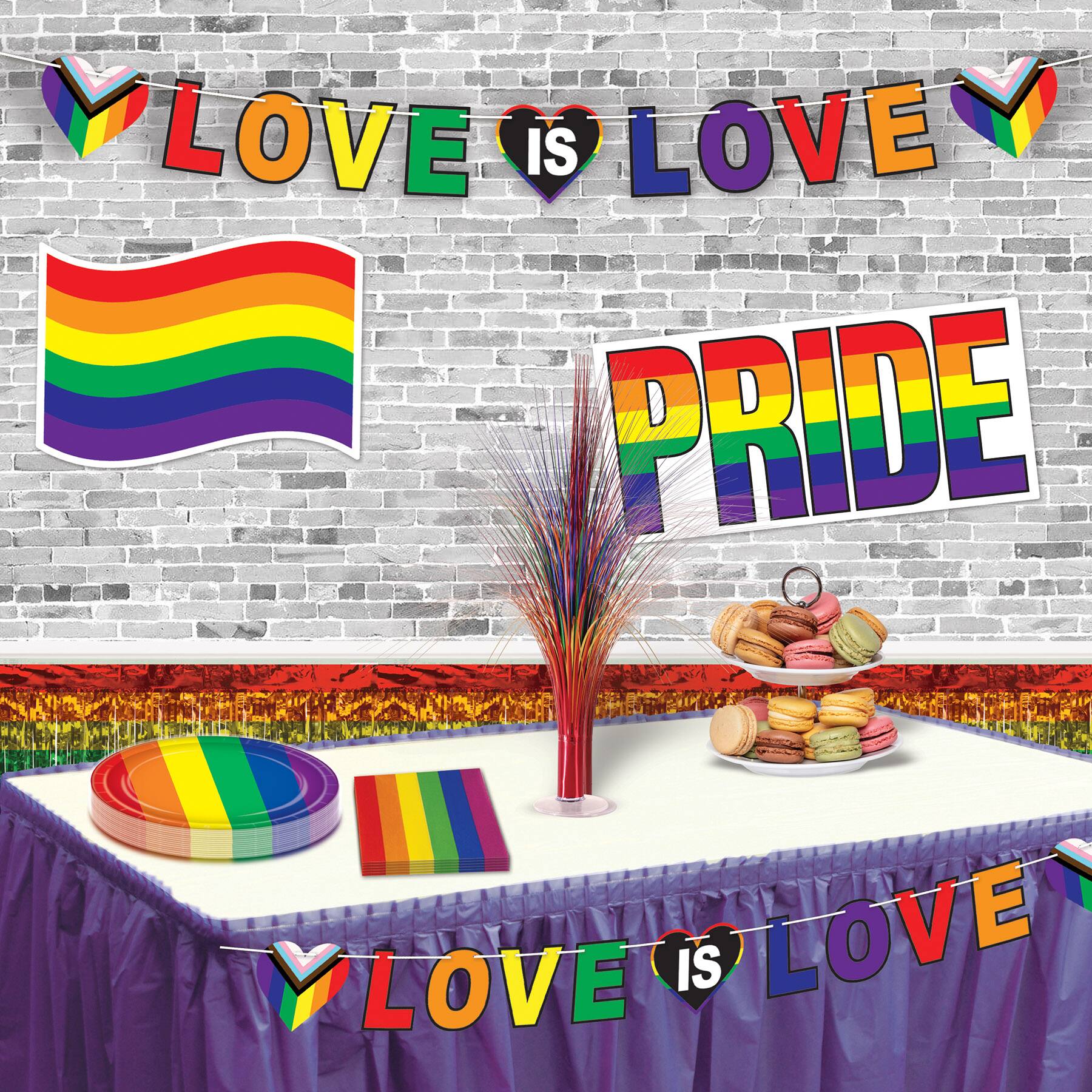 Beistle 7ft. Love Is Love Pride Streamer