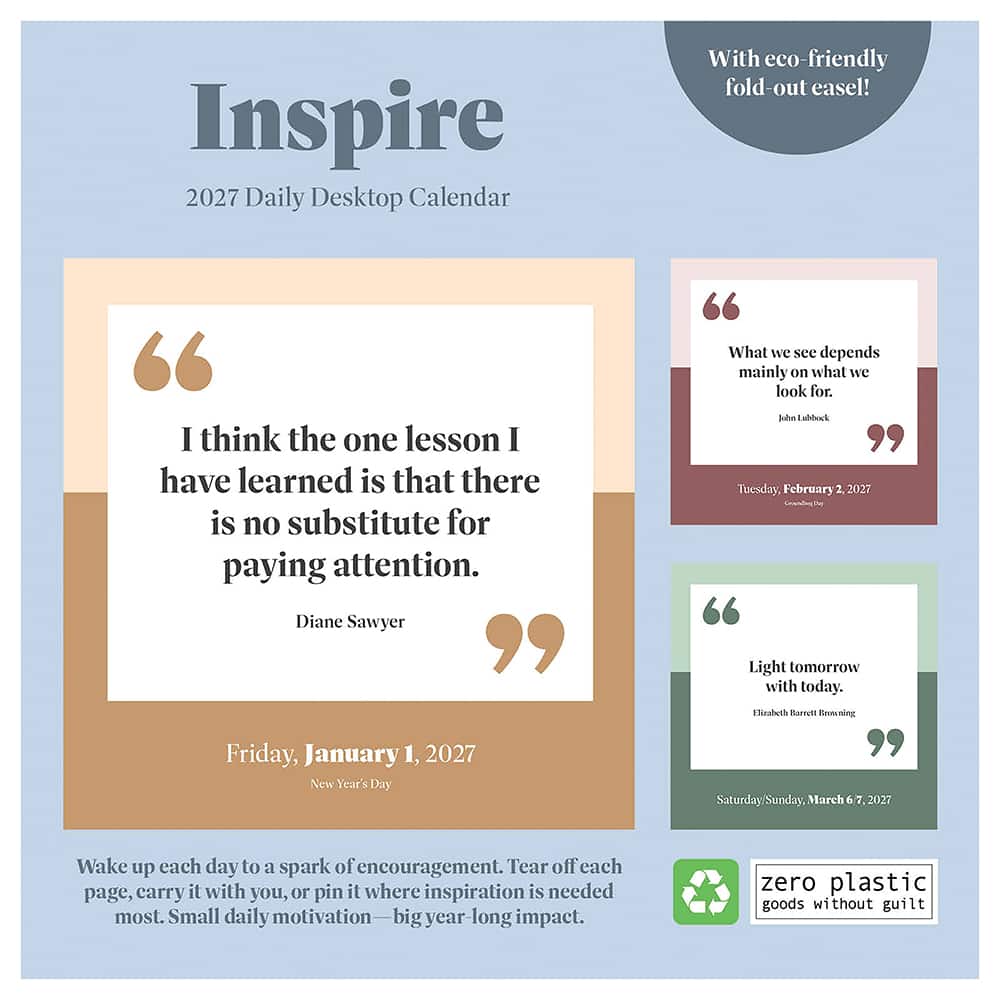 2027 Inspire Daily Desktop Calendar
