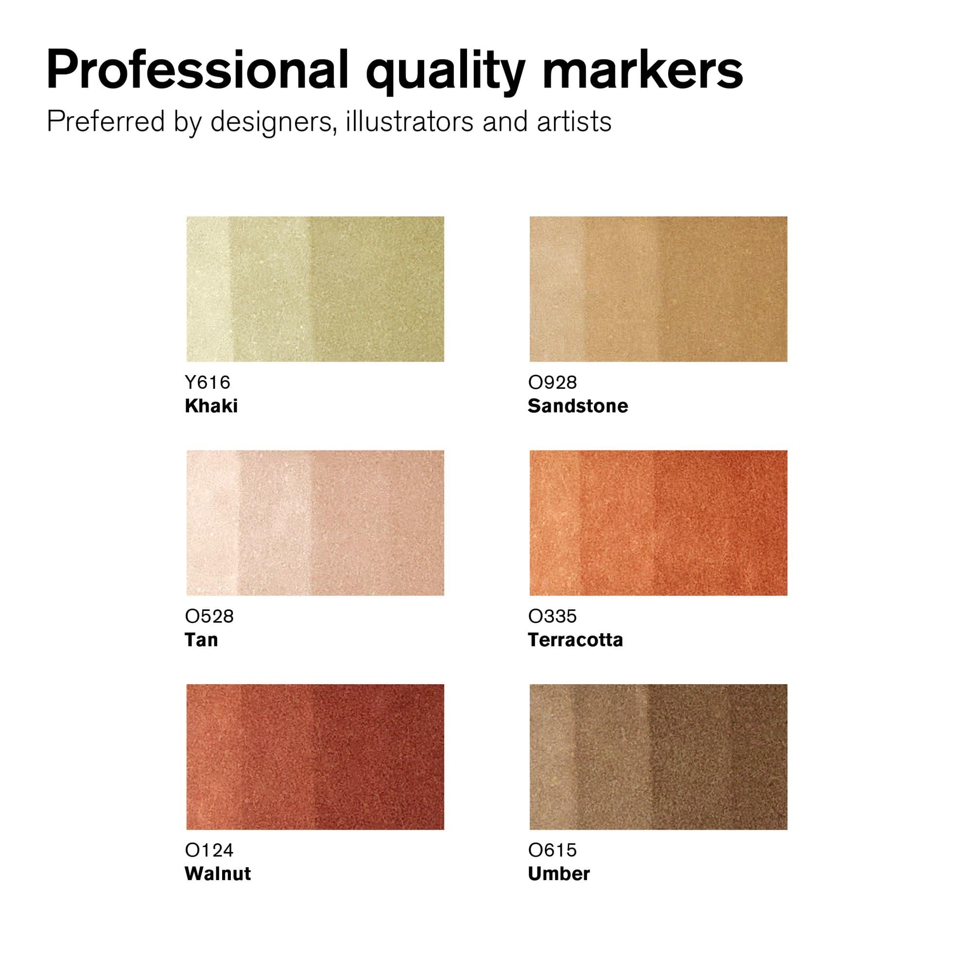 Winsor & Newton® ProMarker™ Earth Tones Marker Set