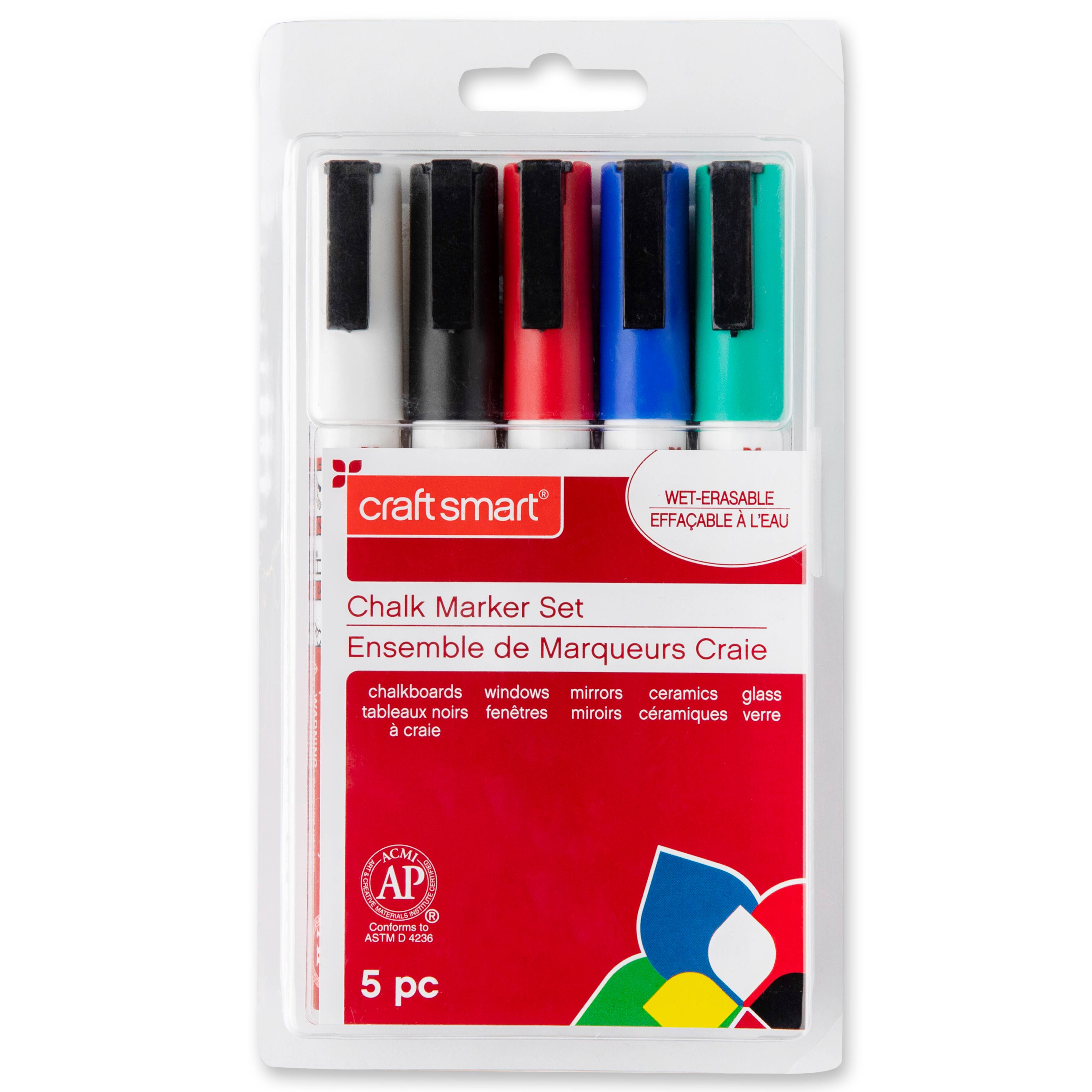 12 Packs: 5 ct. (60 total) Basic Fine-Point Chalk Marker Set by Craft Smart®