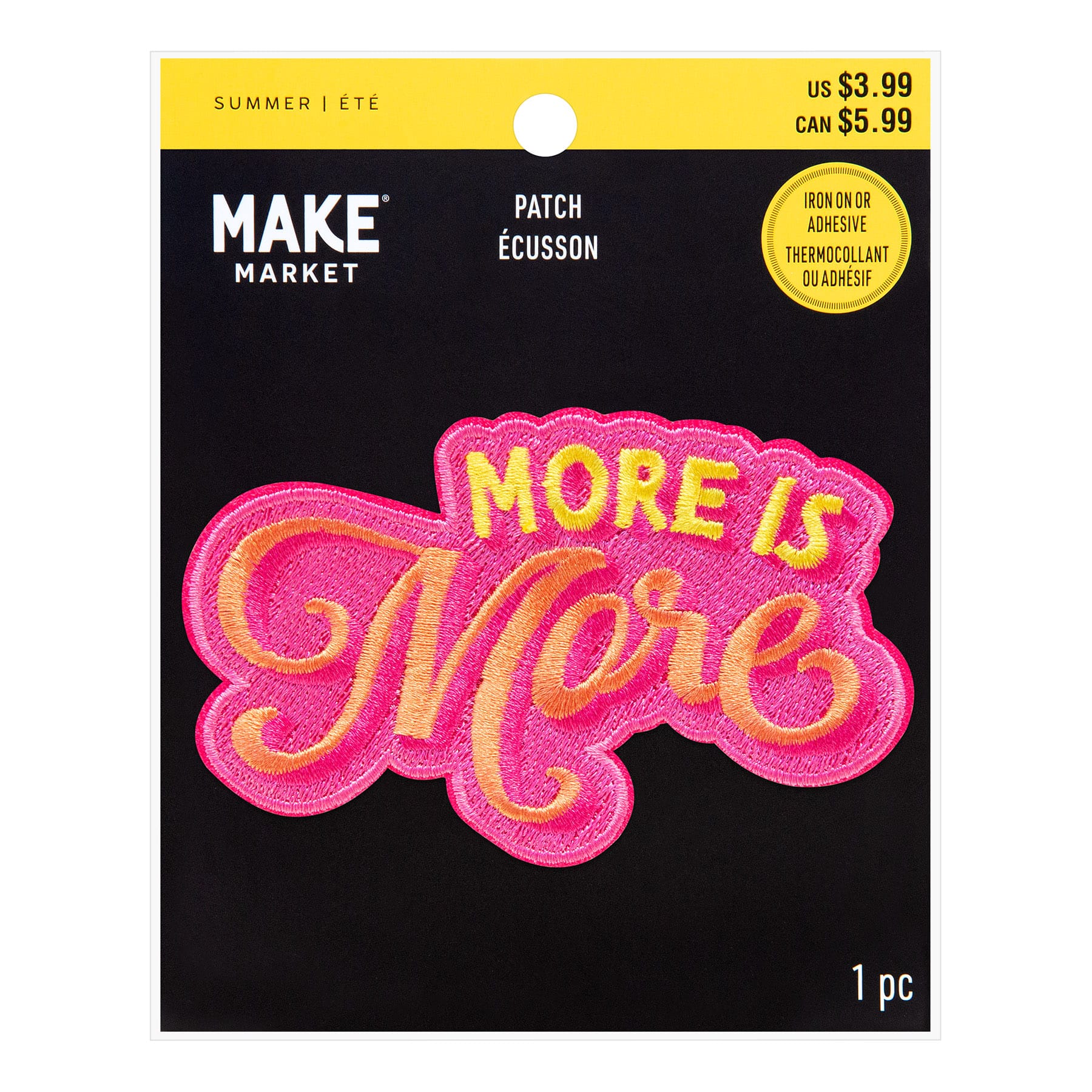 Summer More Is More Iron-On & Adhesive Embroidered Patch by Make Market®