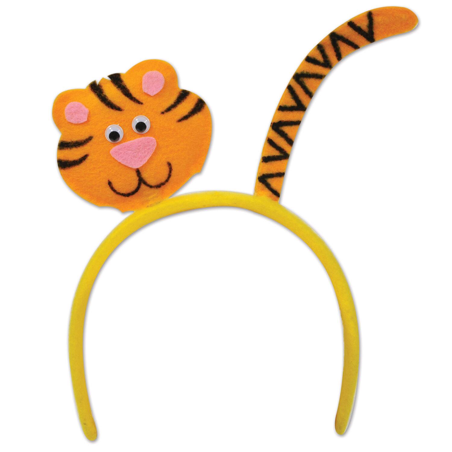 Beistle Adult Orange & Black Tiger Headbands, 2ct.