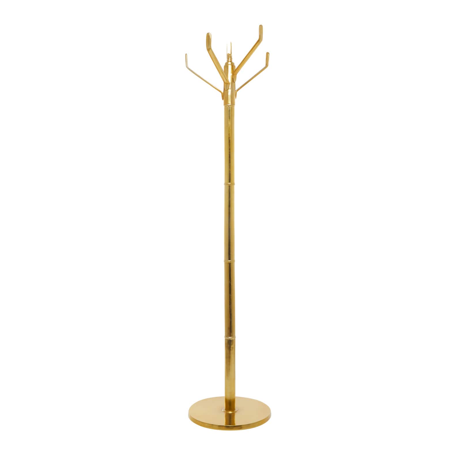 Gold Aluminum Contemporary Coat Rack, 69" x 15" x 15"