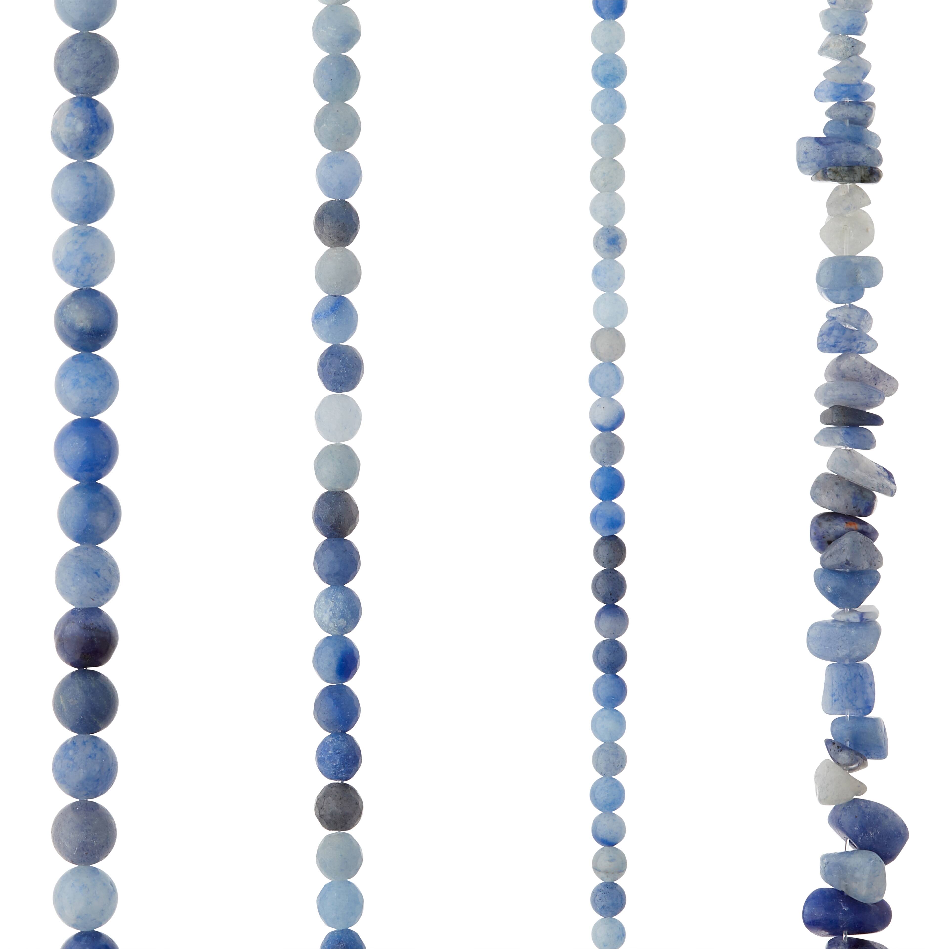 Paquet économique de perles en aventurine bleu foncé de Bead Landing