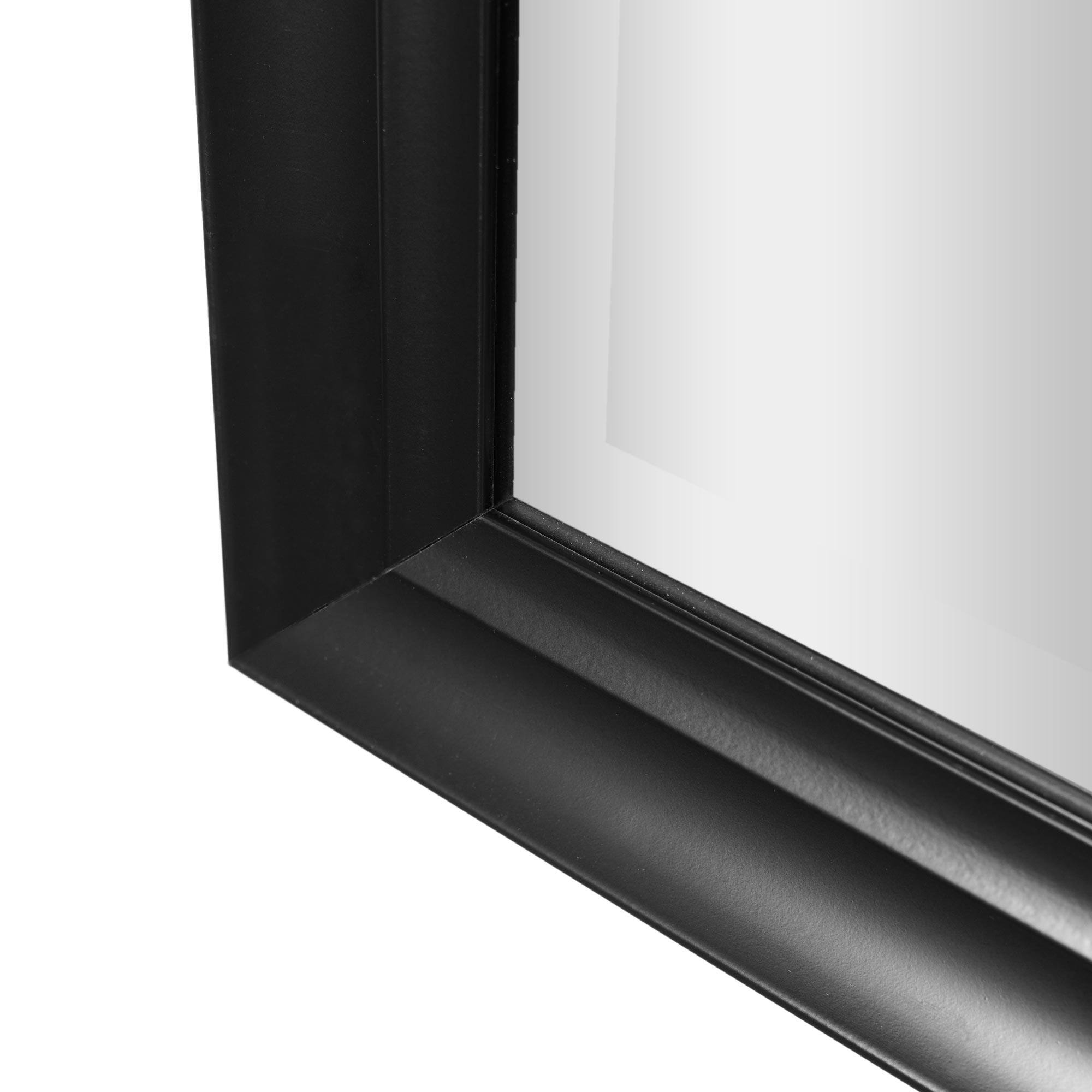 Black Framed Rectangle Decorative Beveled Edge Wall Mirror - 26" x 32"