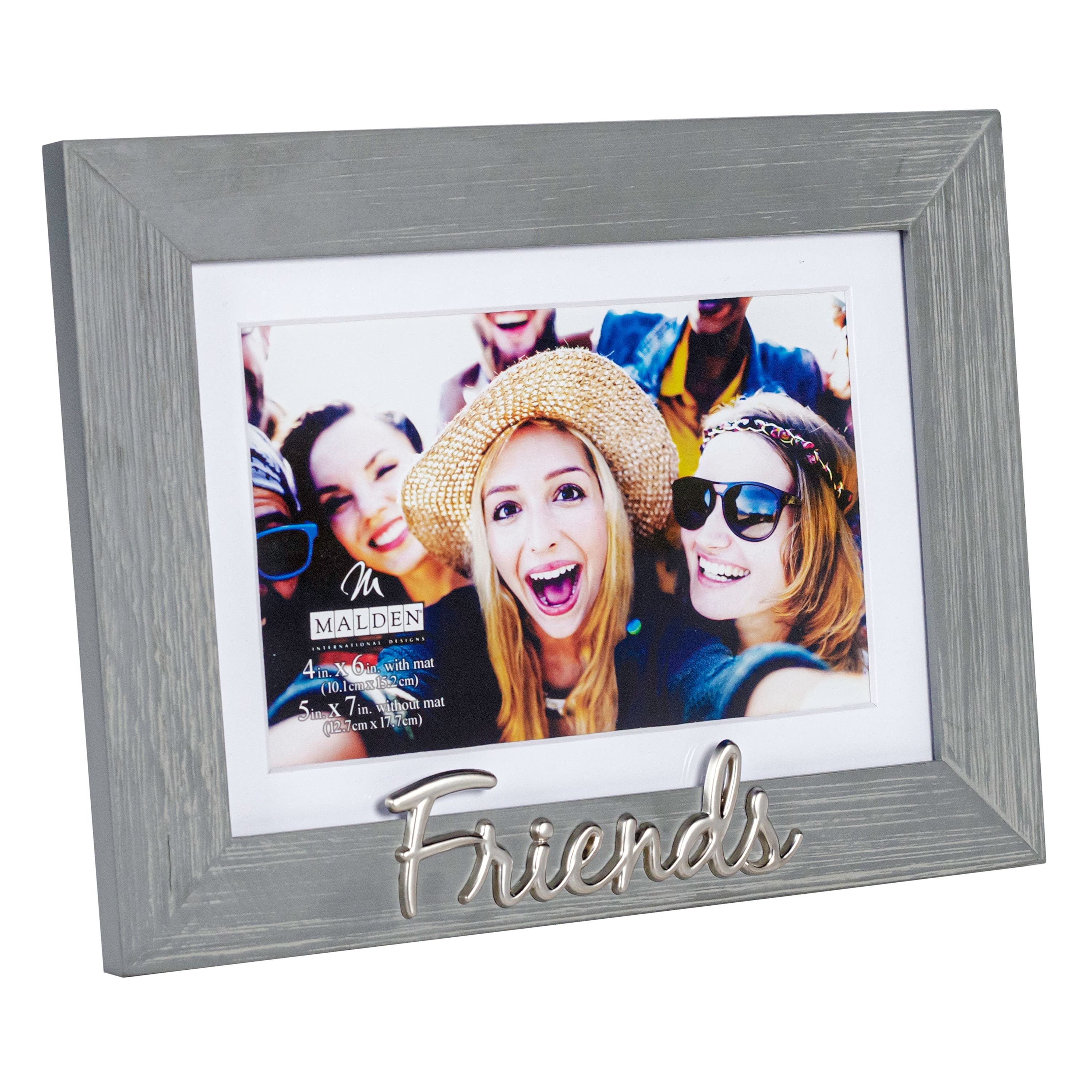 Malden International Designs Friends 4" x 6"  Distressed Expression Frame with Mat