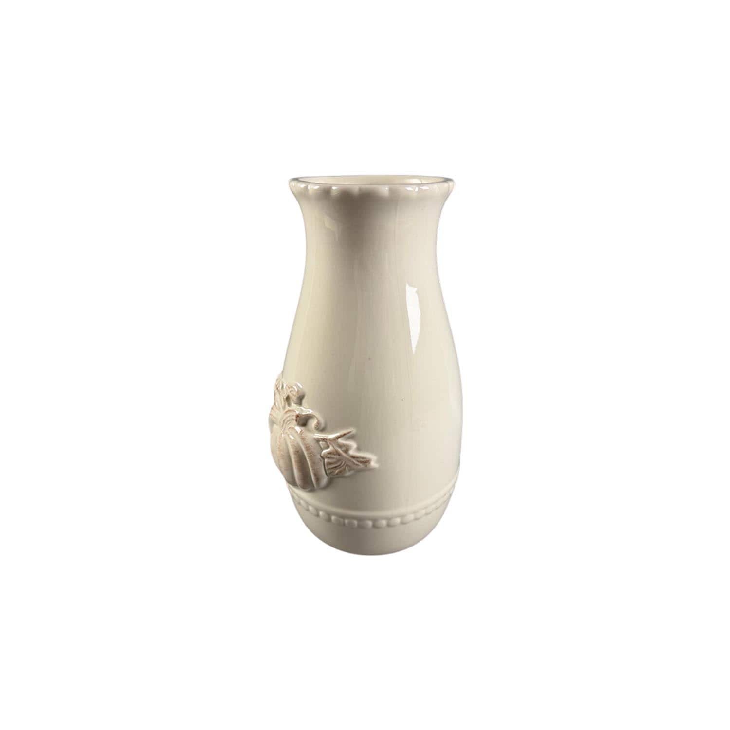 9.5" White Ceramic Pumpkin Vase by Ashland®