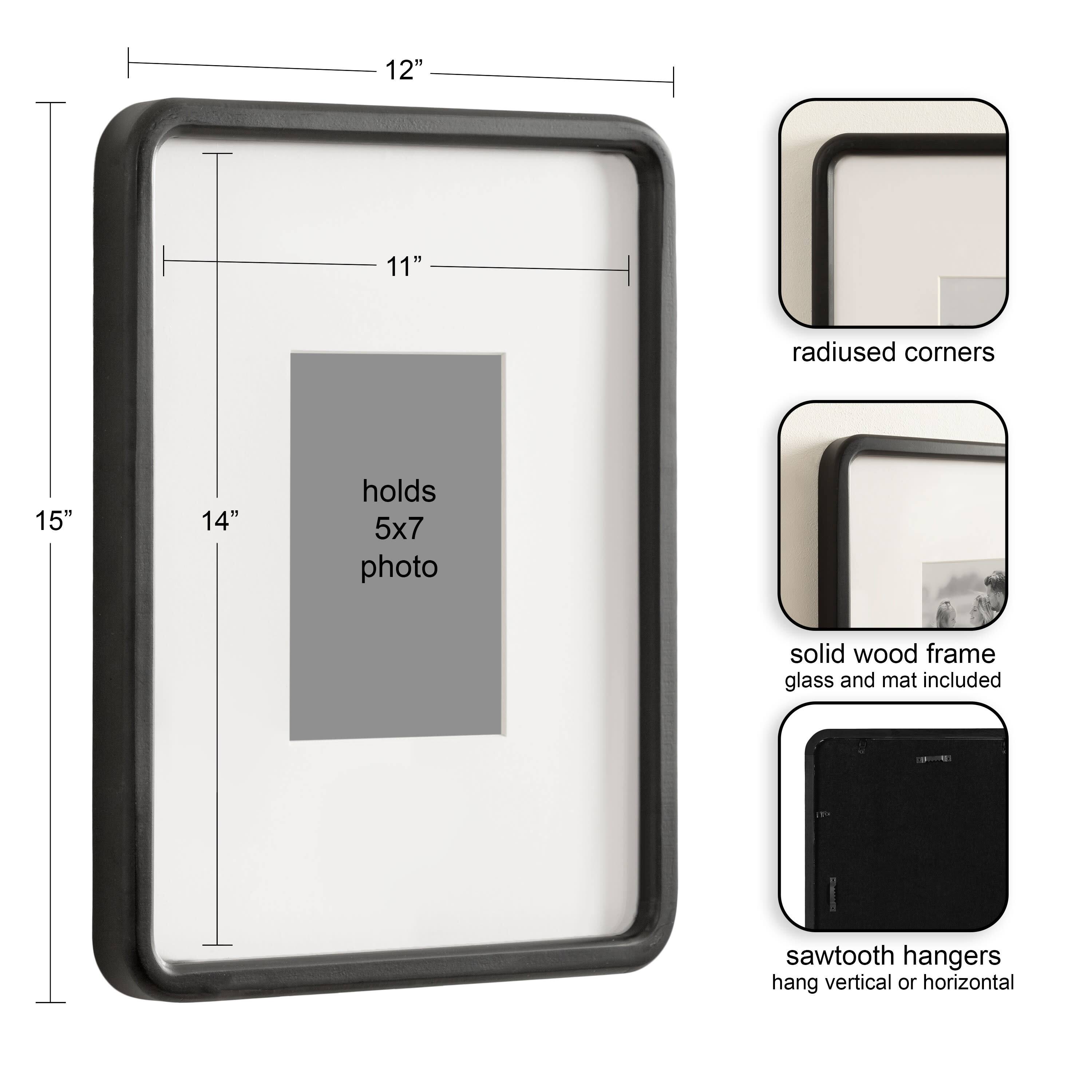 Kate and Laurel 11" x 14" Inglewood Picture Frames with 5" x 7" Mat