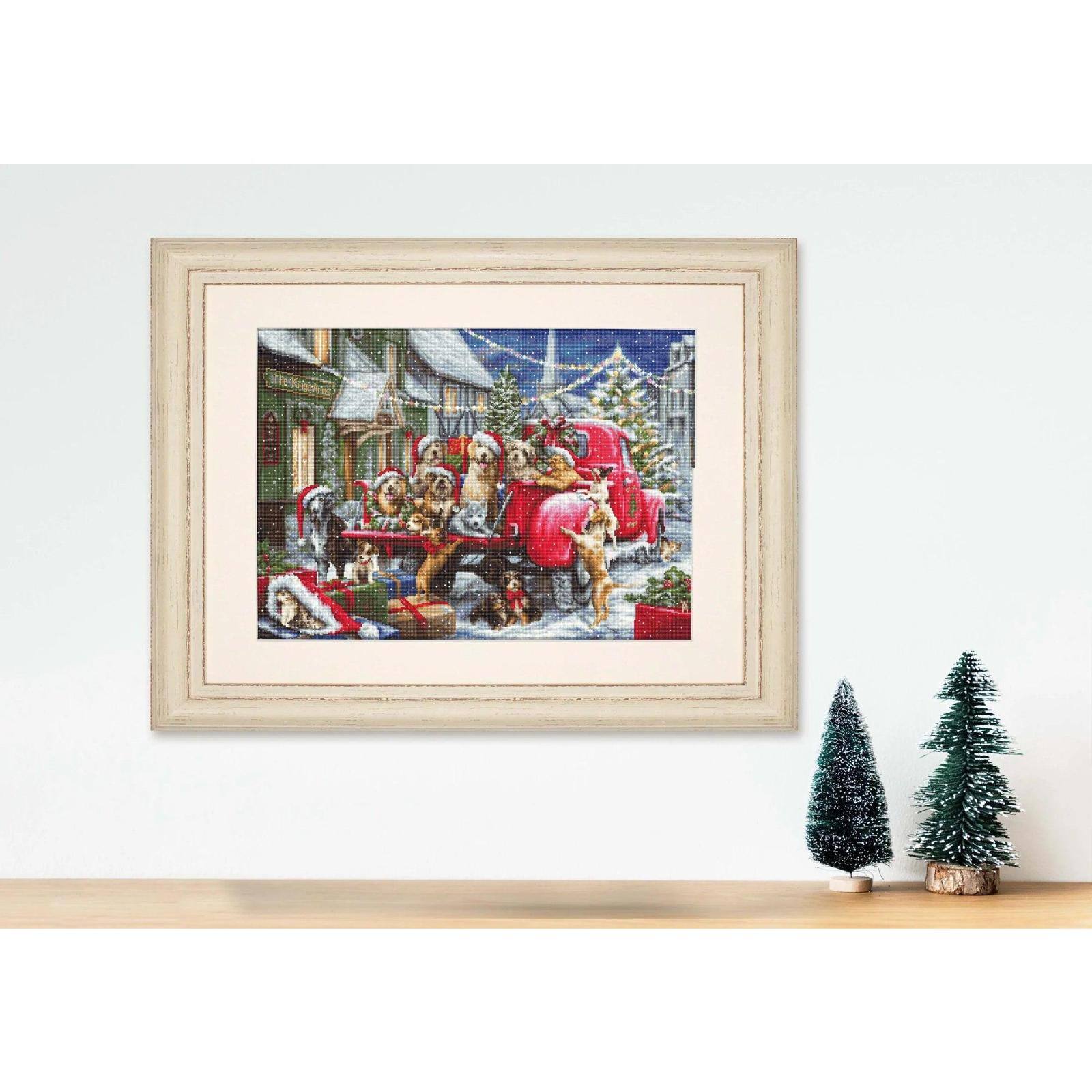Luca-S Puppies Christmas Counted Cross-Stitch Kit