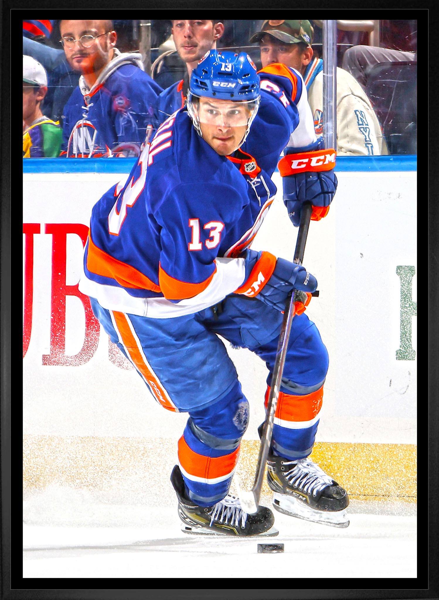 Mathew Barzal 20" x 29" Framed Canvas New York Islanders 22.5" x 31.5"