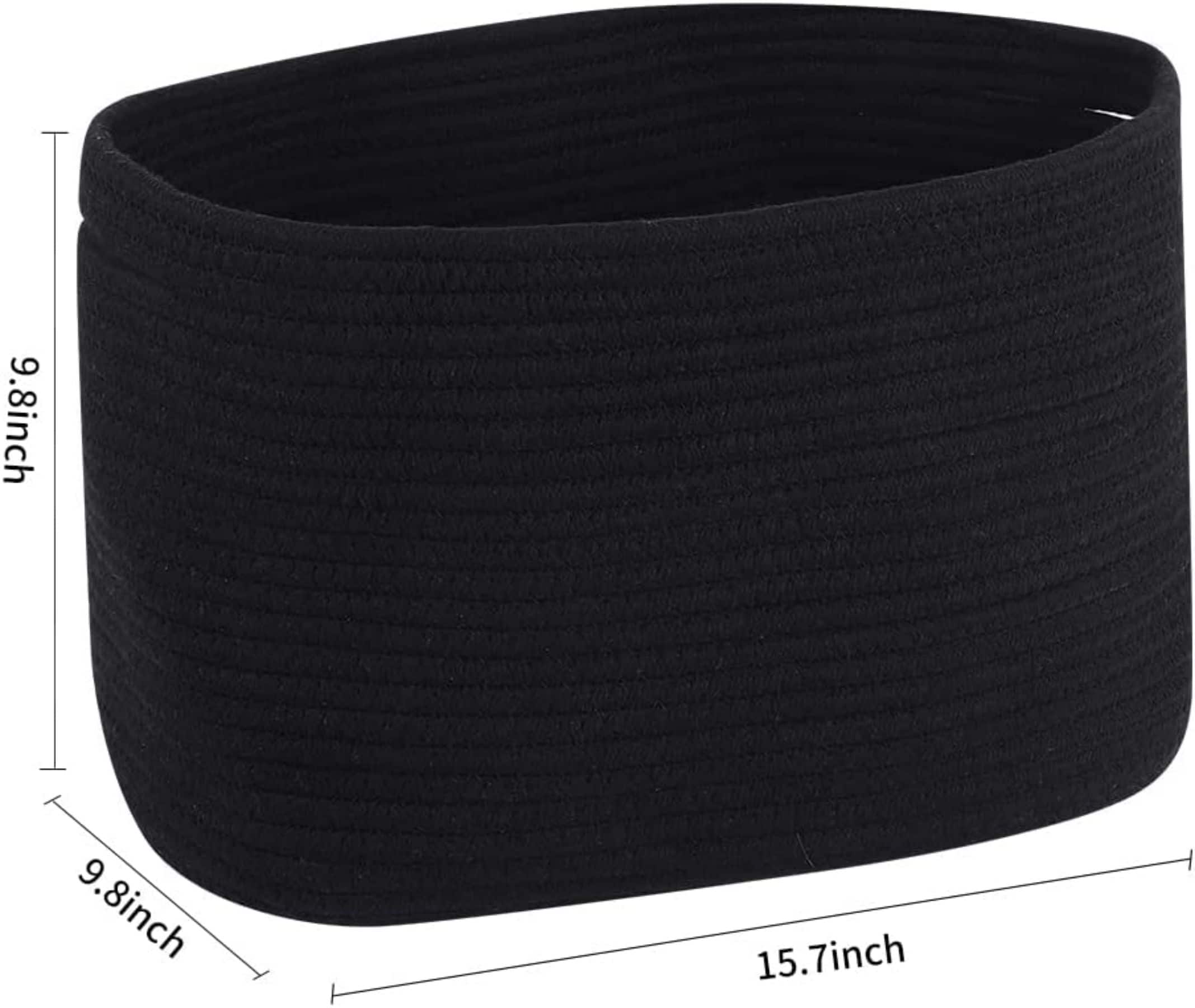 NEX™ Black Cotton Rope Storage Baskets, 3ct.