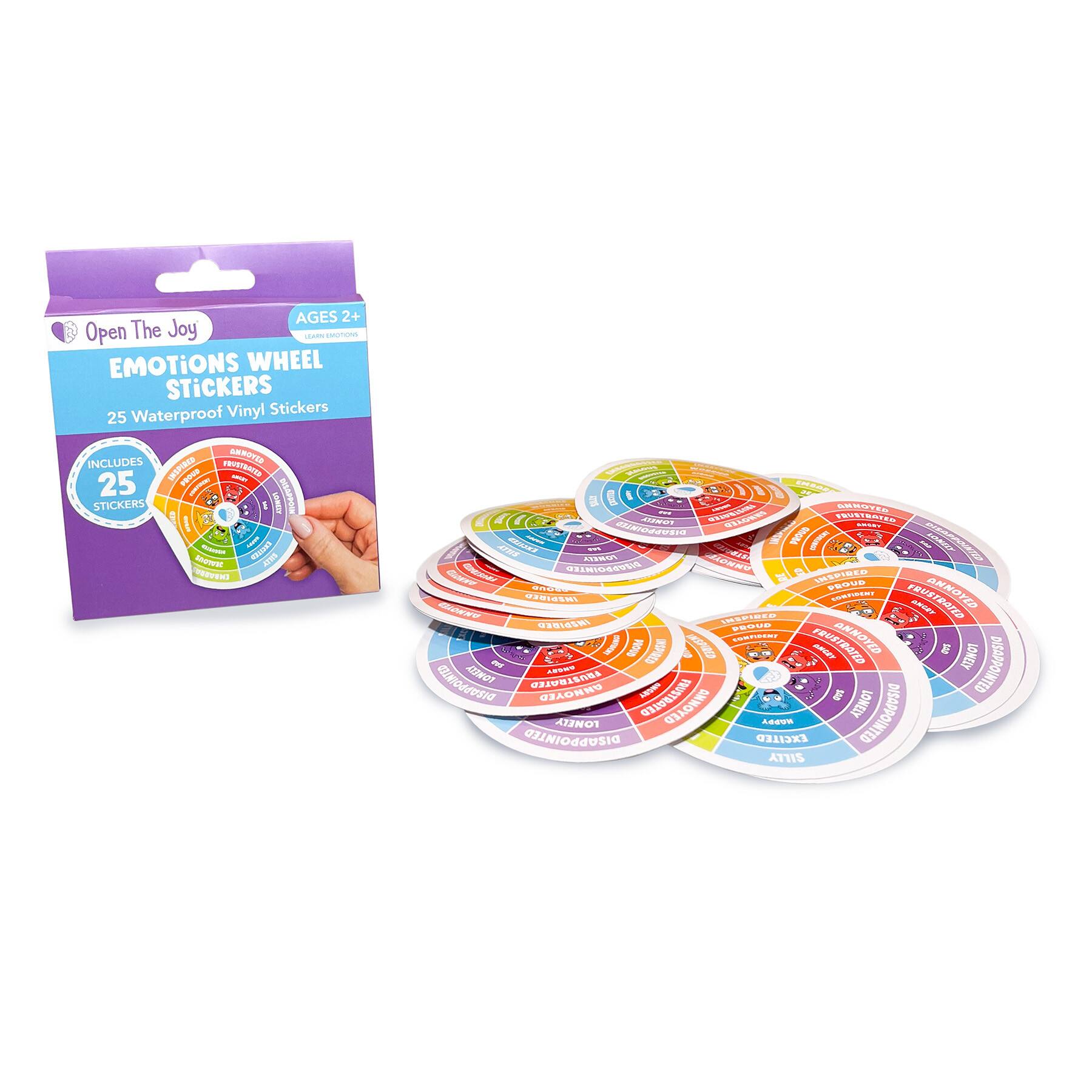 3.5" Emotions Wheel Sticker Class Packs, 2ct.