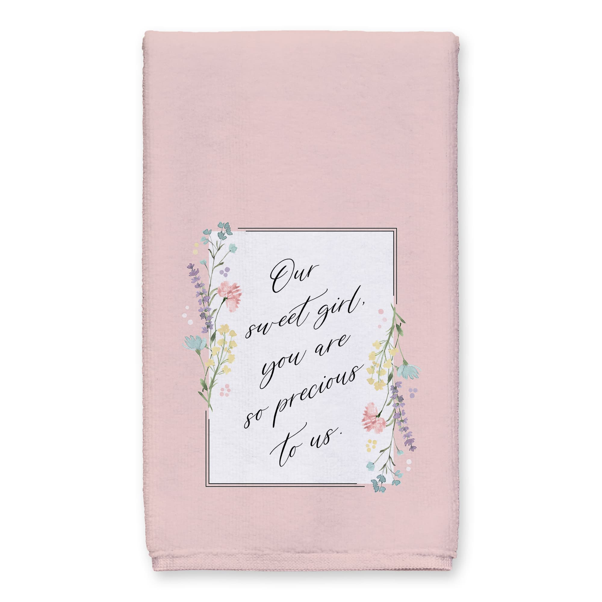 Script Florals Precious to Us 16" x 25" Towel Set