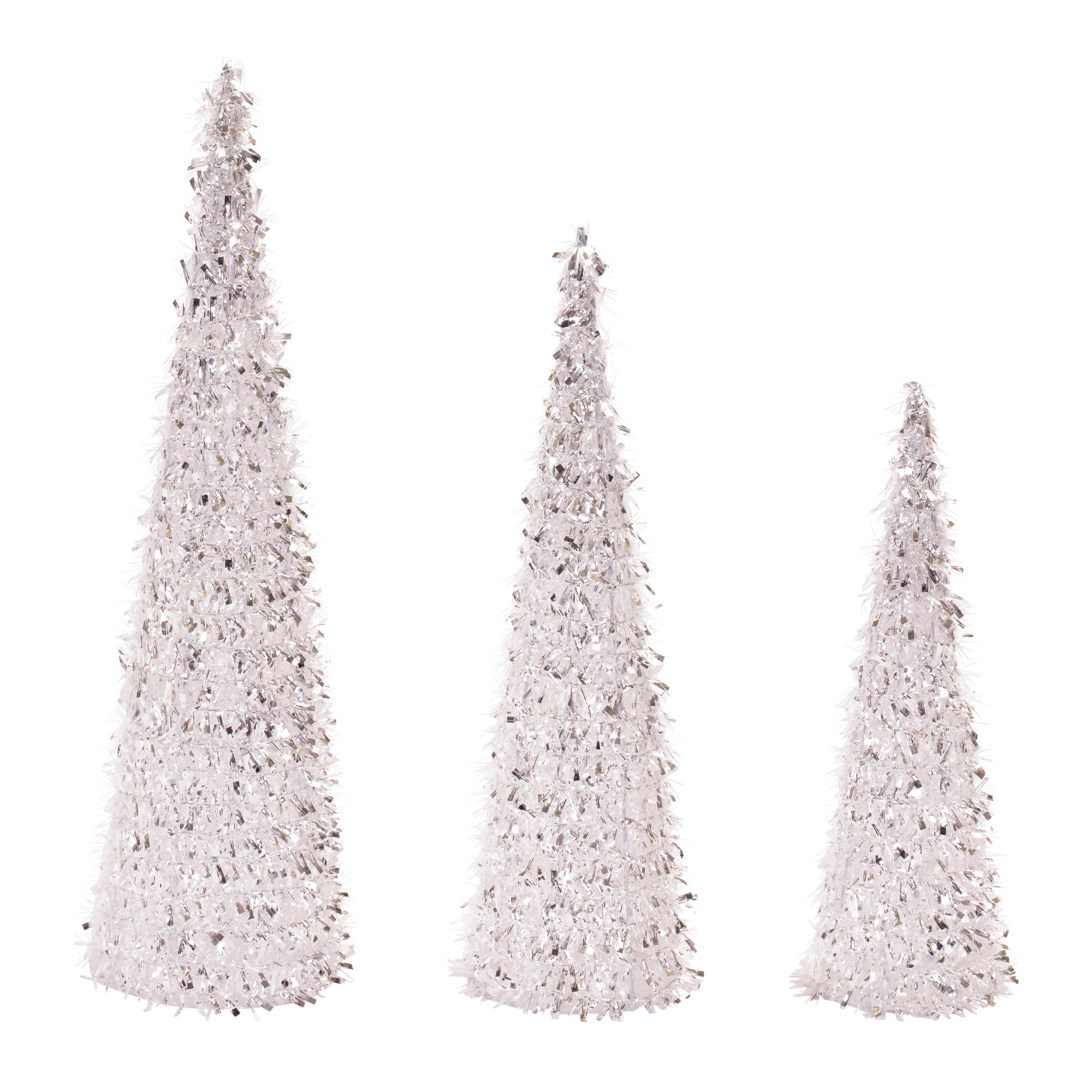 Melrose Tinsel Cone Tree Set