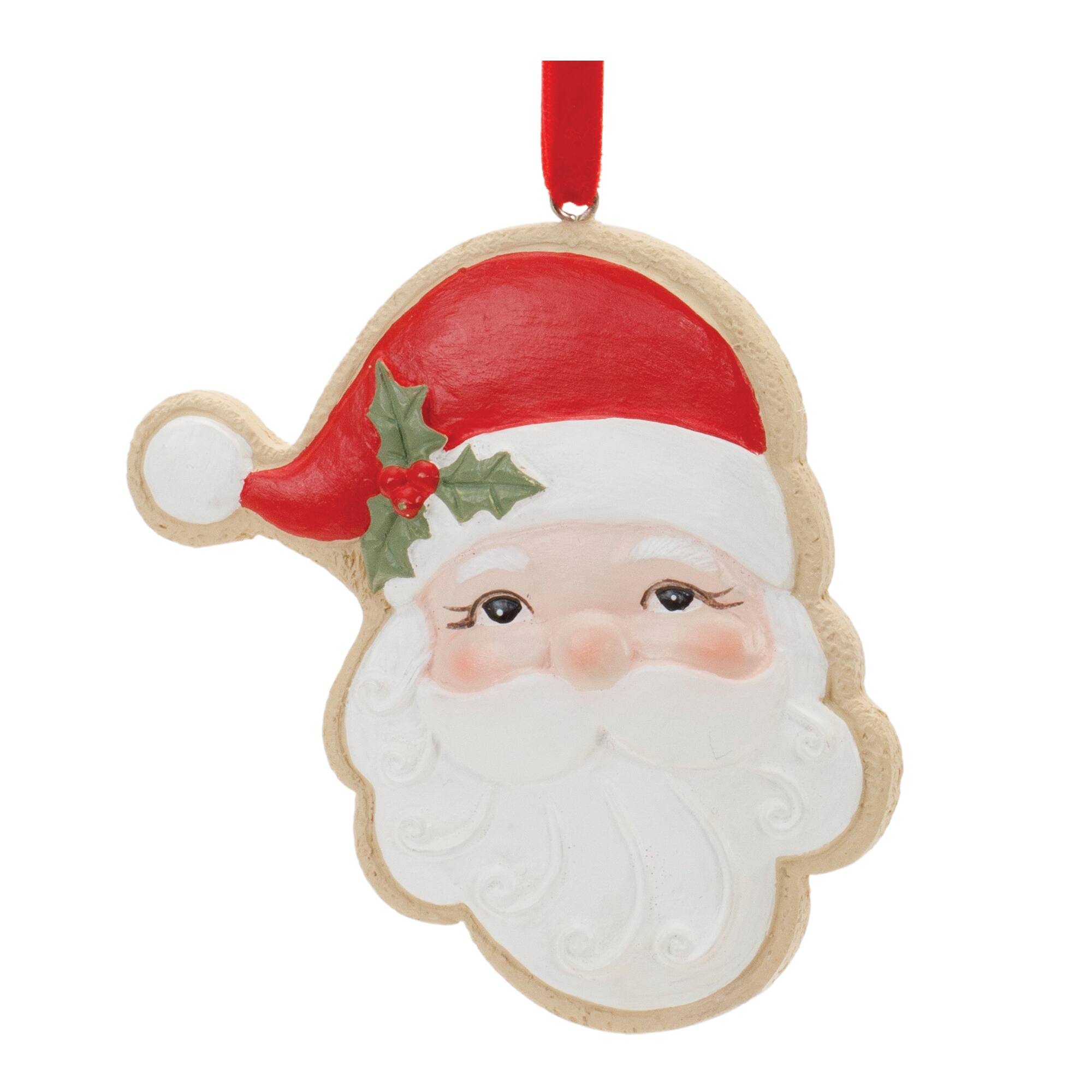 Frosted Santa Cookie Ornaments, 12ct.