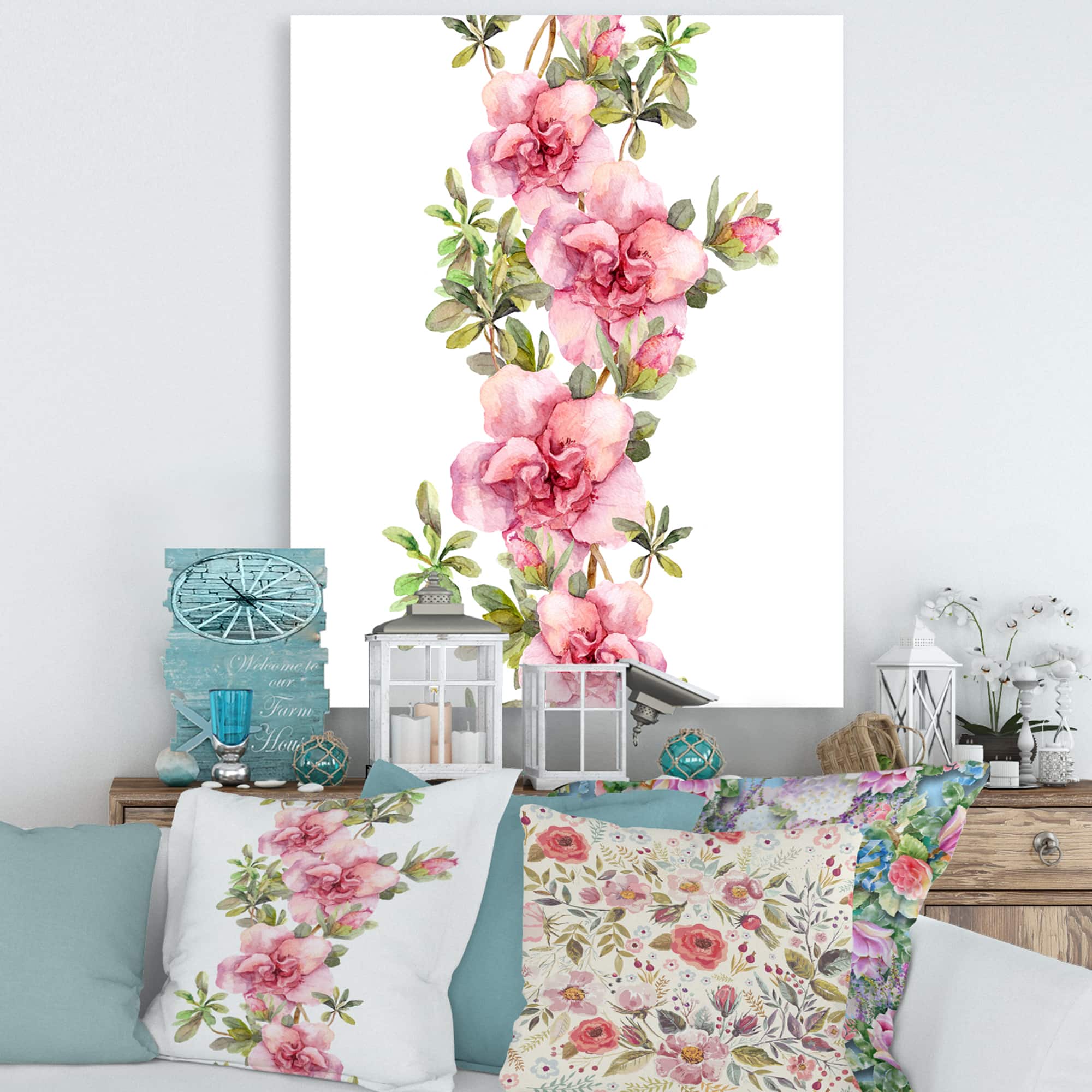 Designart - Bouquet of Pink and Purple Flowers II