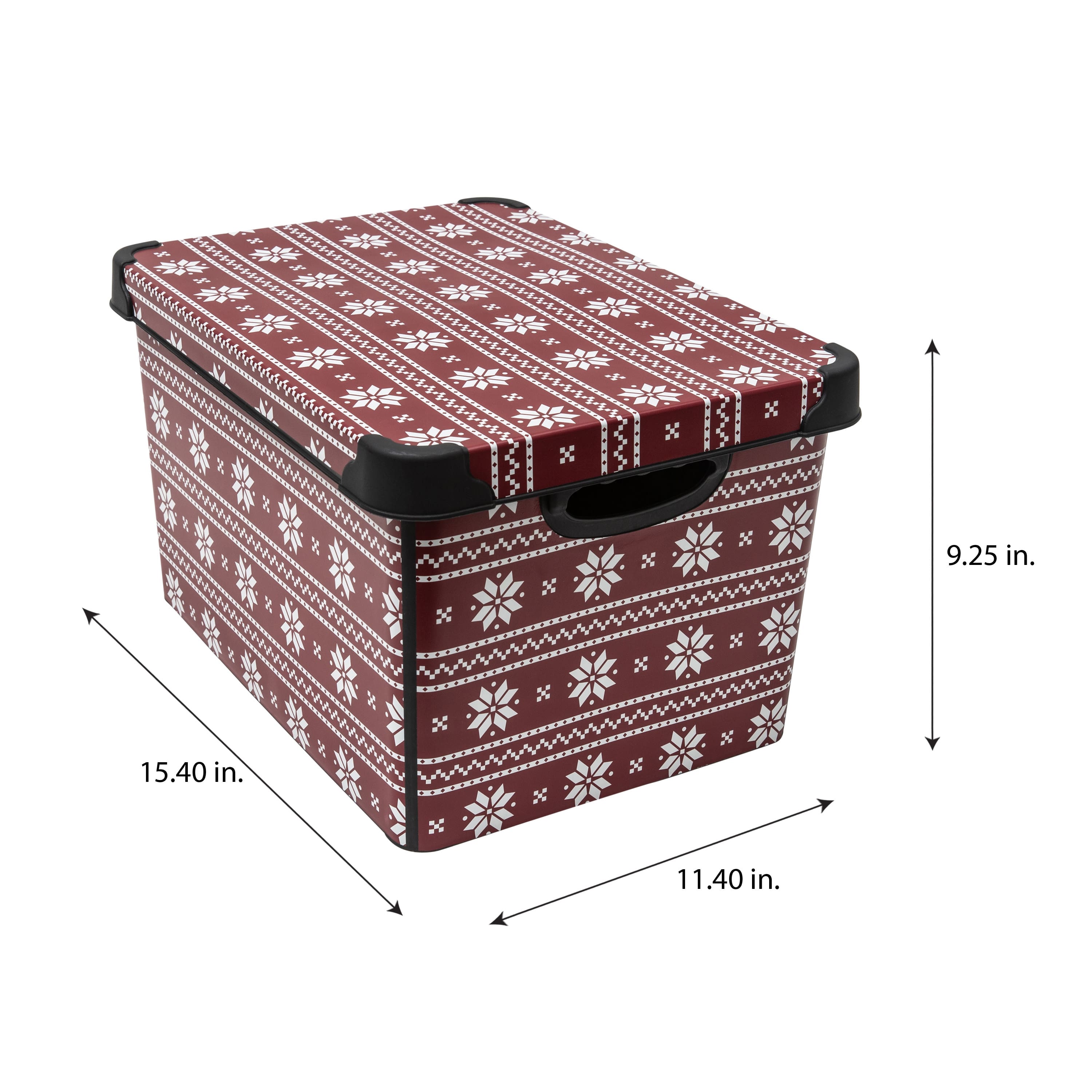 Simplify Holiday Sweater Print Storage Tote Bin