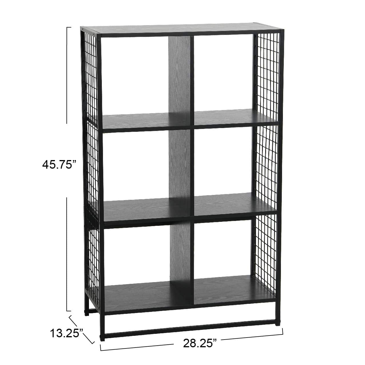 Household Essentials Trellis 6 Compartment Storage Bookshelf